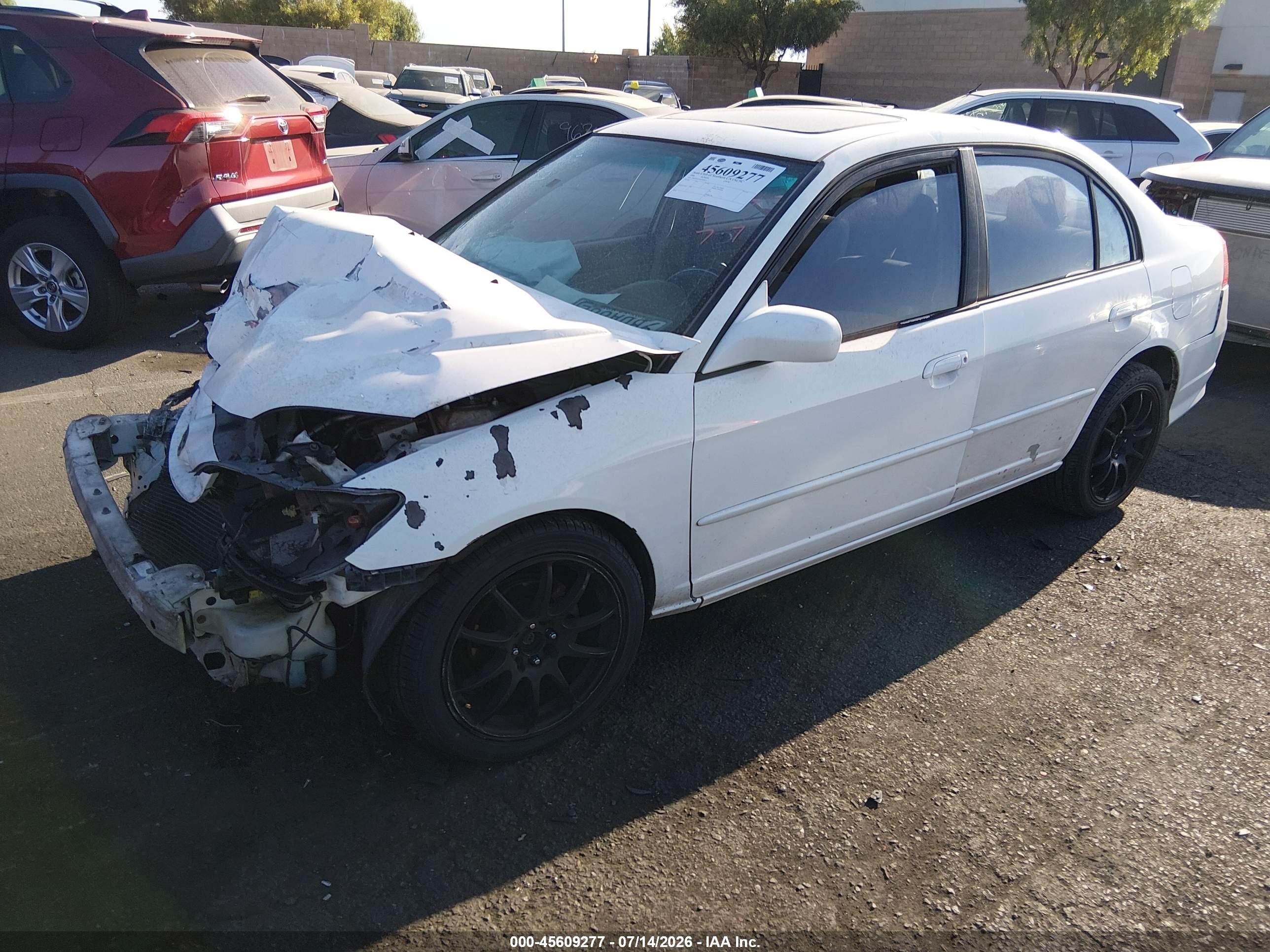 2004 Honda Civic Ex White vin: 2HGES26764H548037