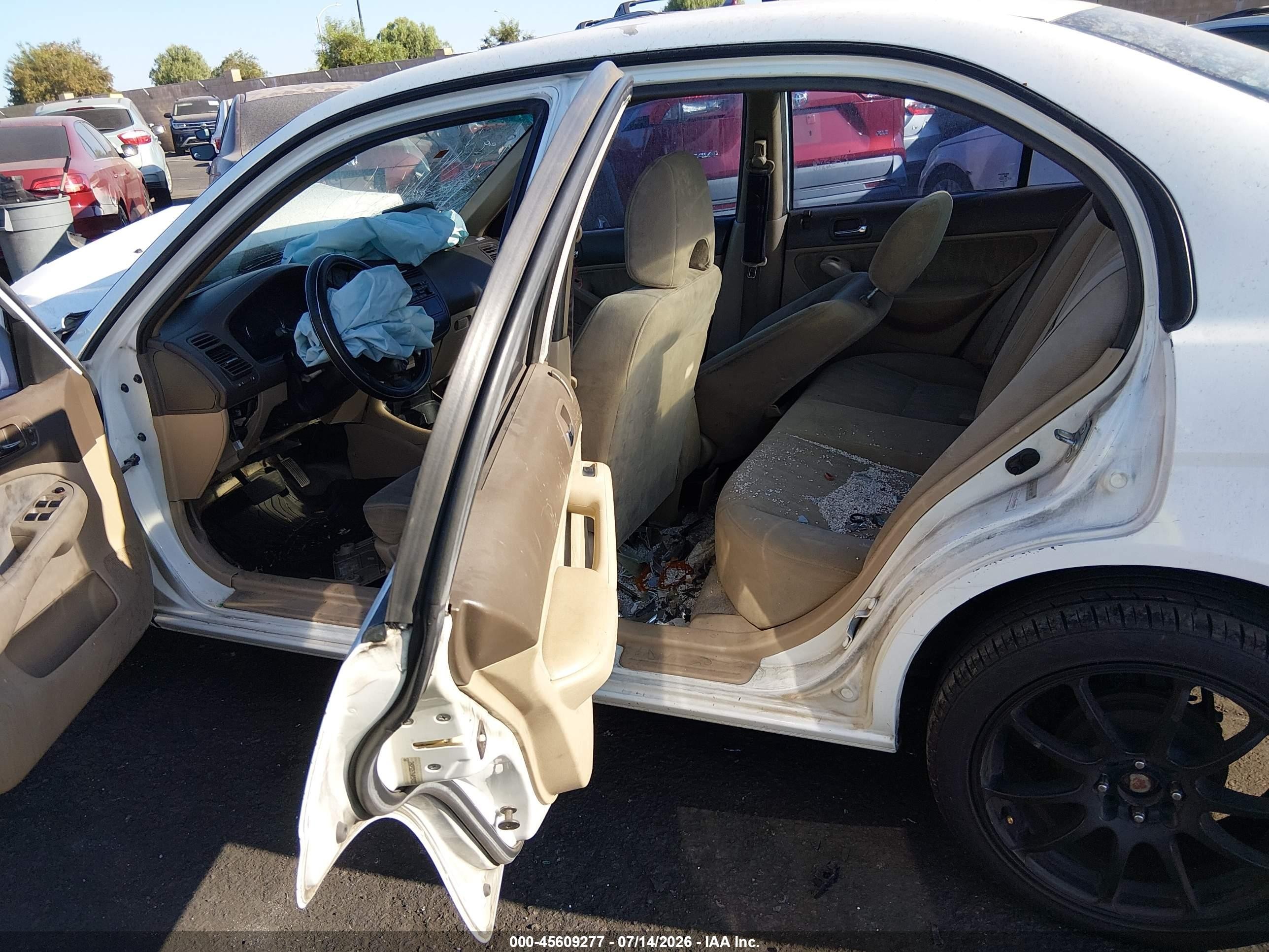 2004 Honda Civic Ex White vin: 2HGES26764H548037
