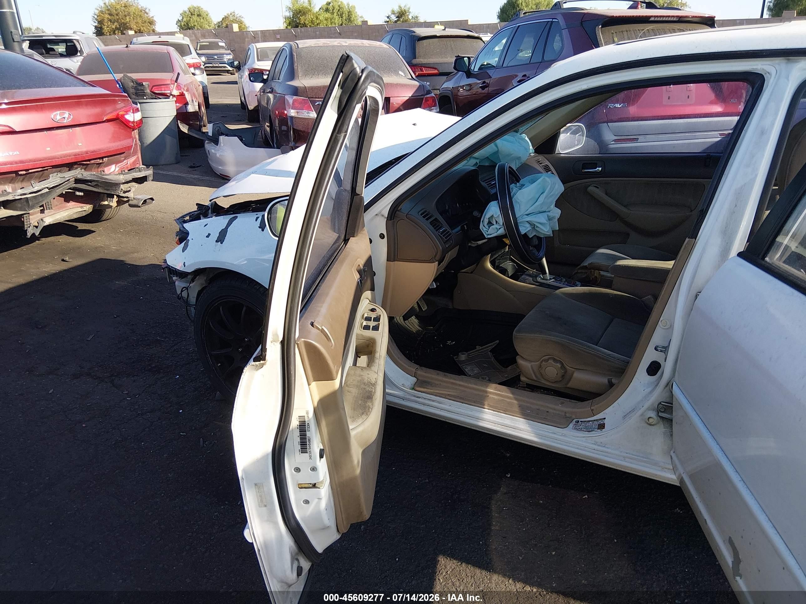 2004 Honda Civic Ex White vin: 2HGES26764H548037