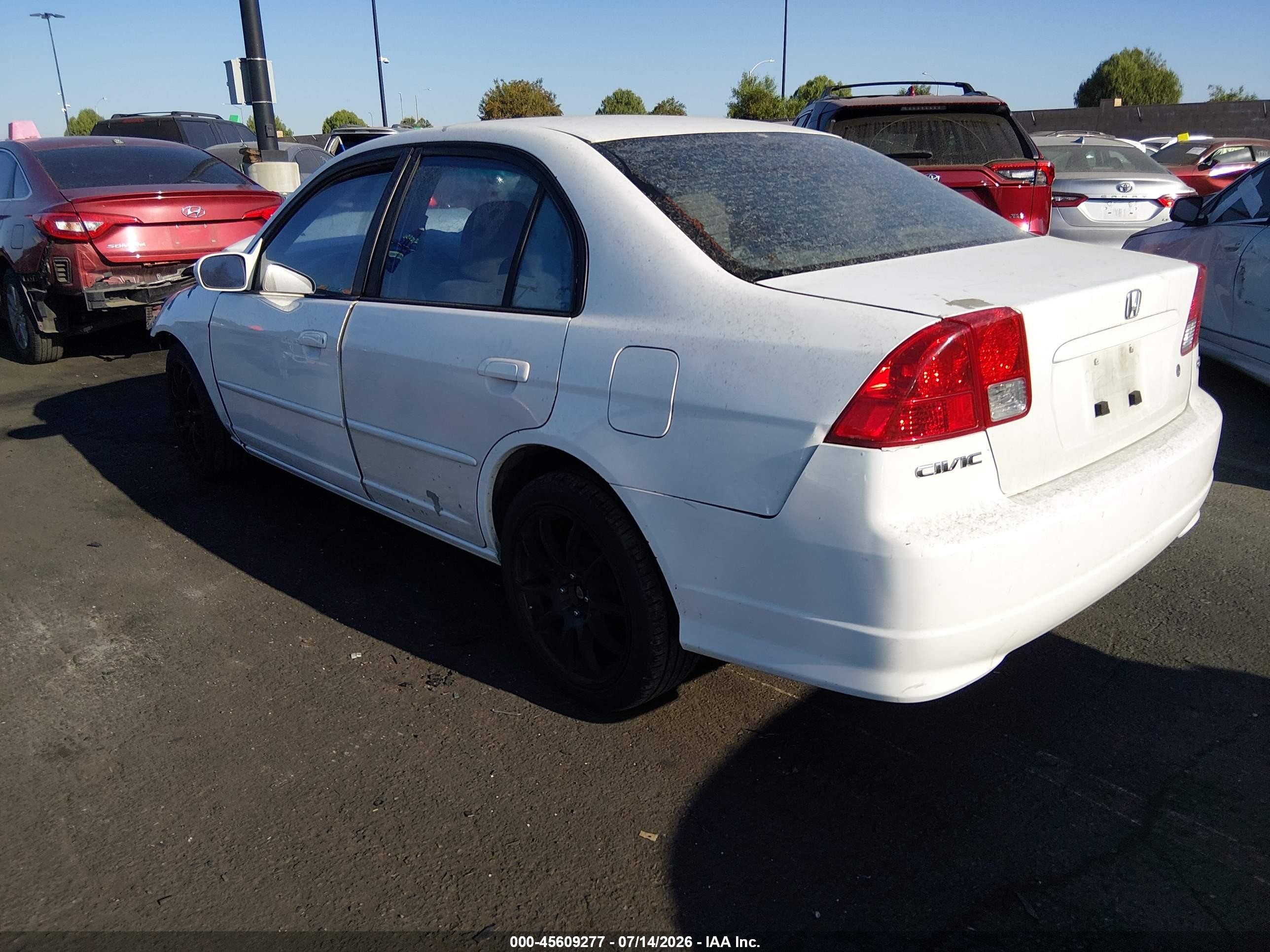 2004 Honda Civic Ex White vin: 2HGES26764H548037