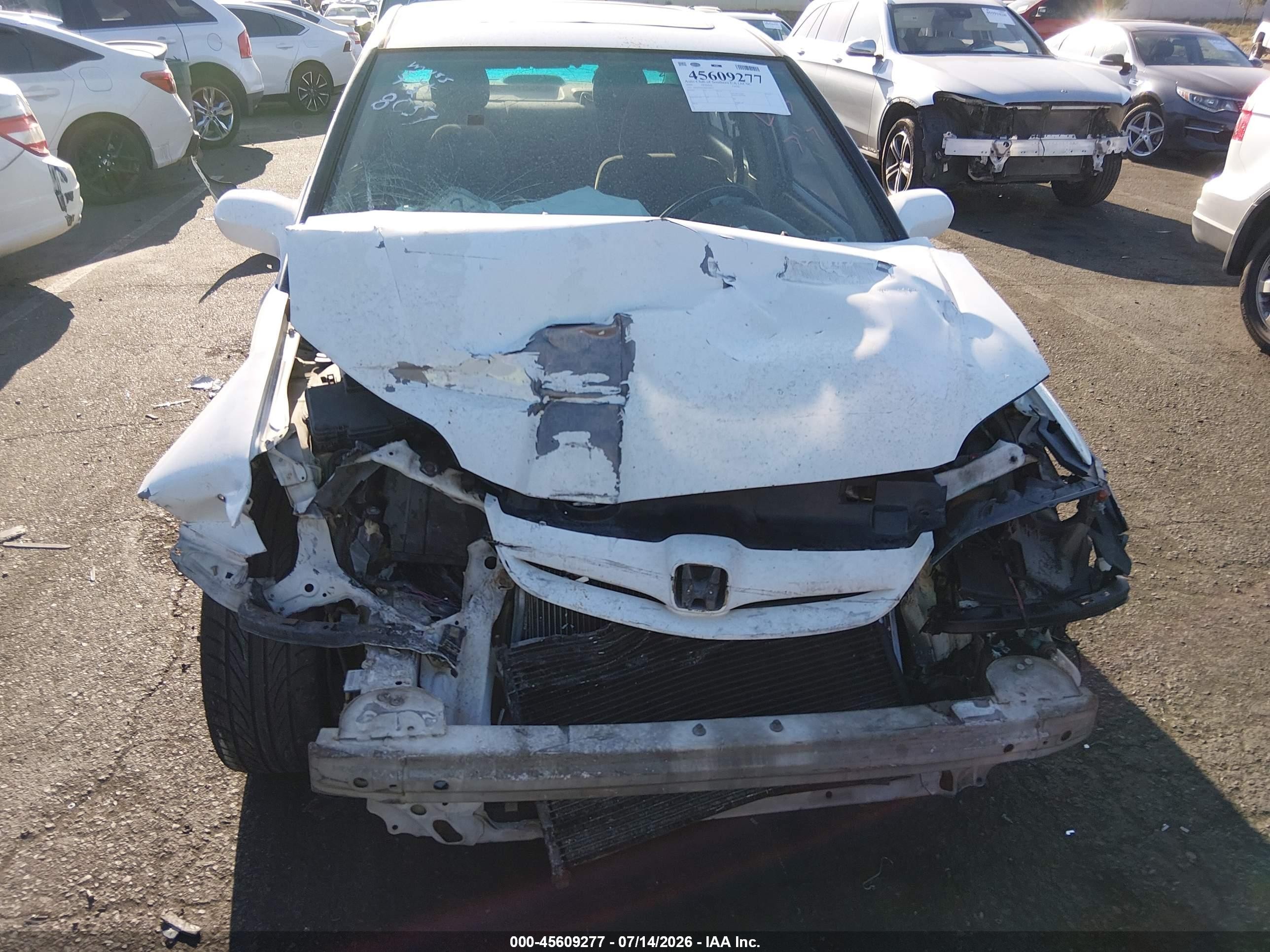 2004 Honda Civic Ex White vin: 2HGES26764H548037