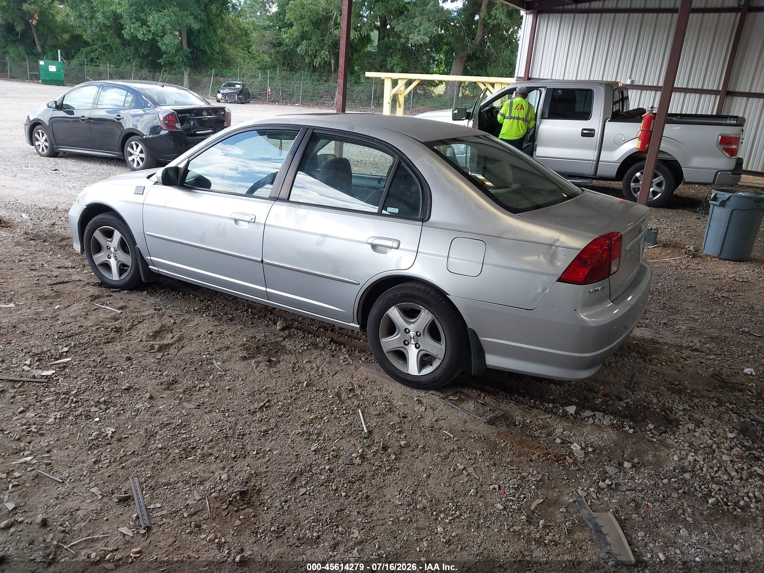 2004 Honda Civic Ex Silver vin: 2HGES26764H606437