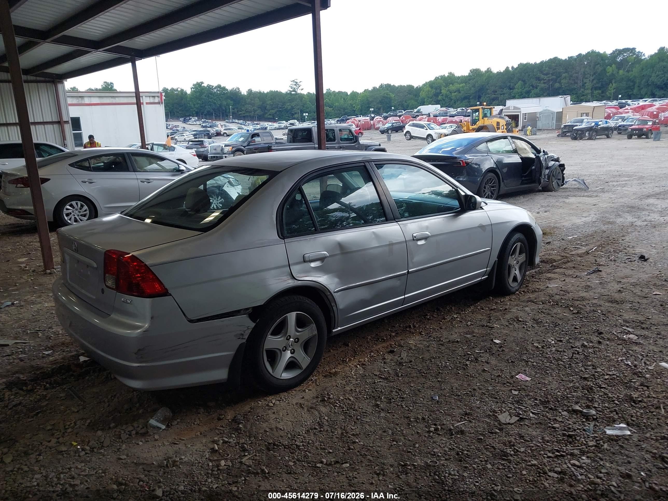 2004 Honda Civic Ex Silver vin: 2HGES26764H606437