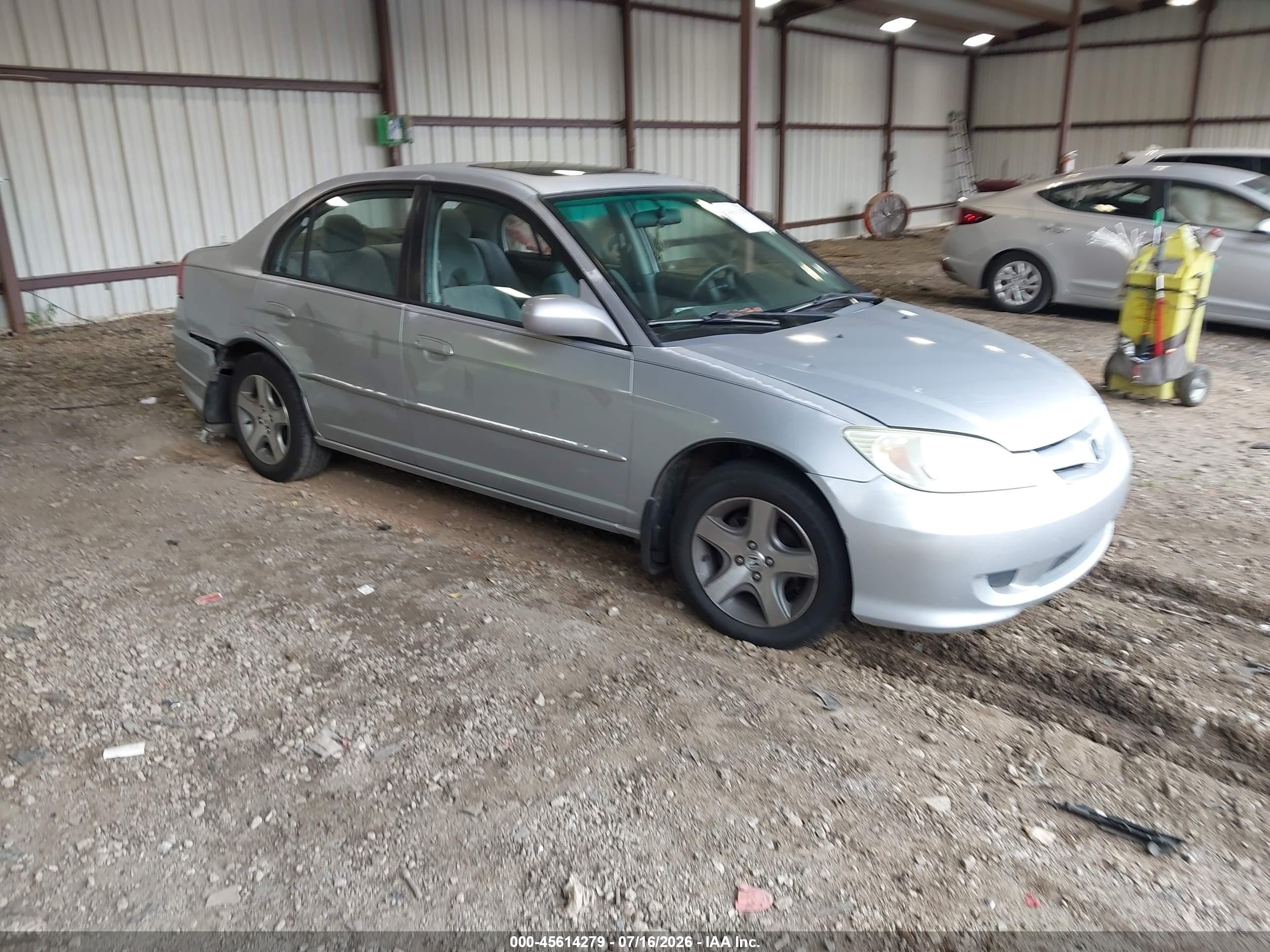 2004 Honda Civic Ex Silver vin: 2HGES26764H606437