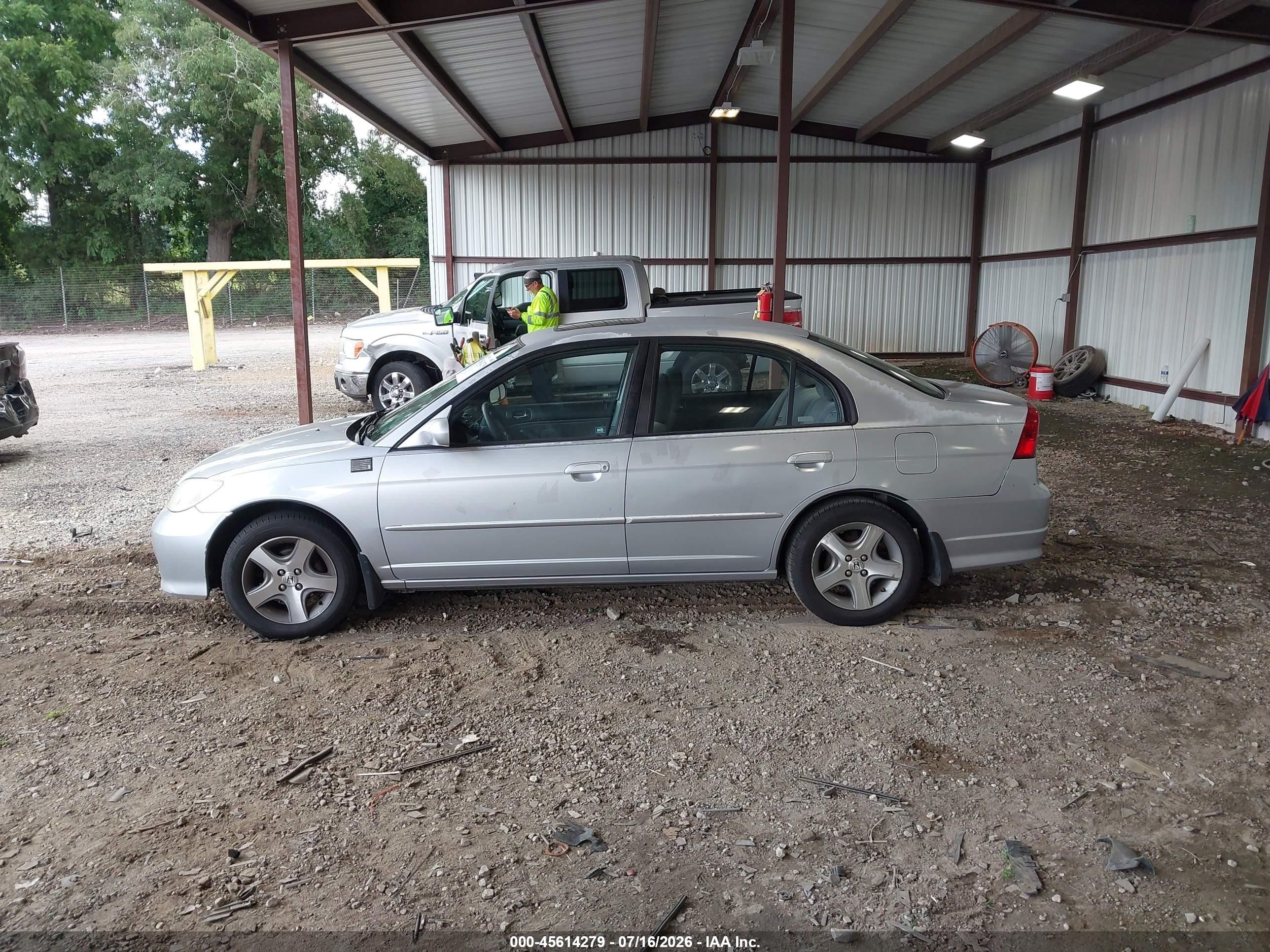 2004 Honda Civic Ex Silver vin: 2HGES26764H606437