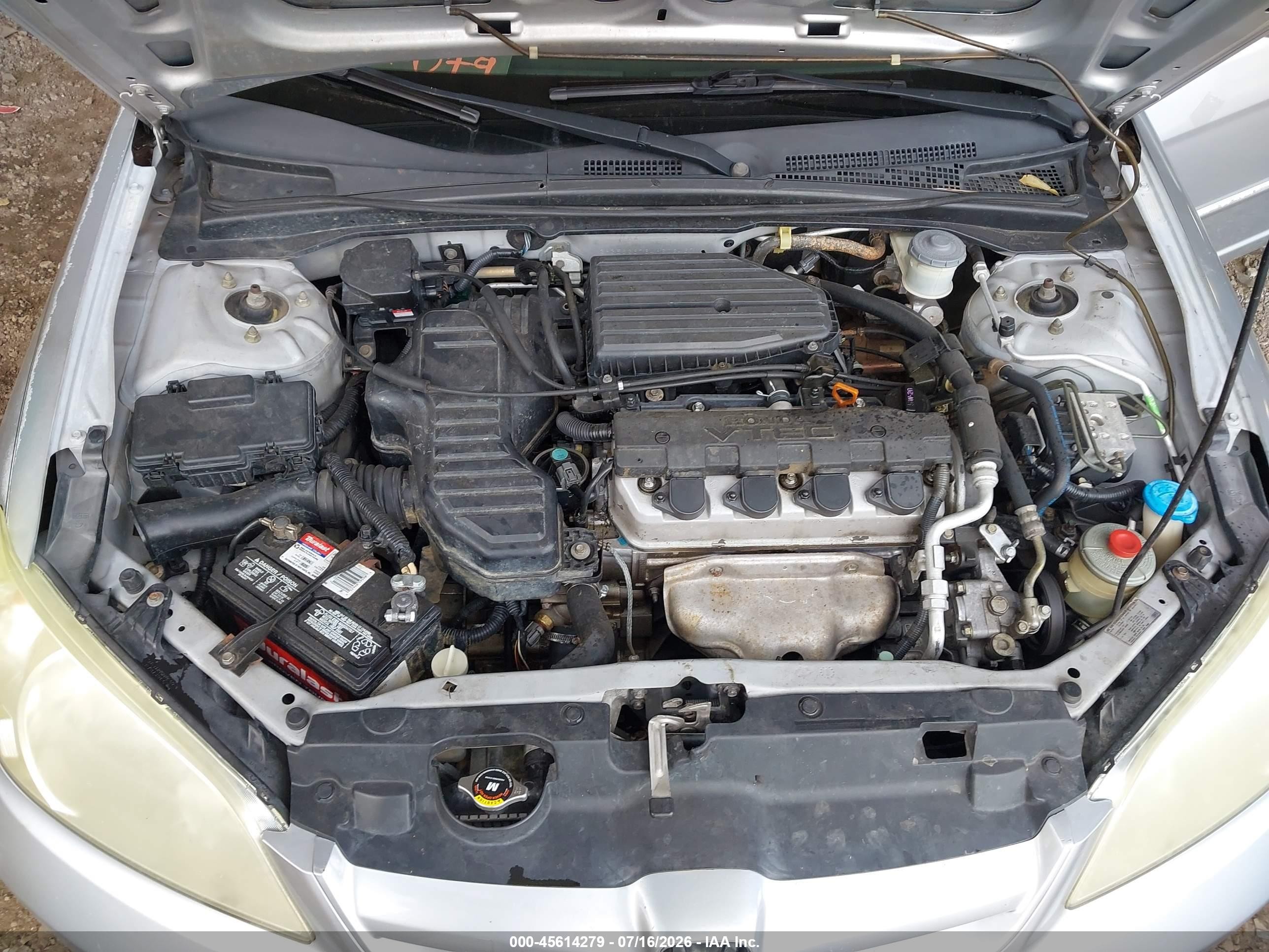 2004 Honda Civic Ex Silver vin: 2HGES26764H606437