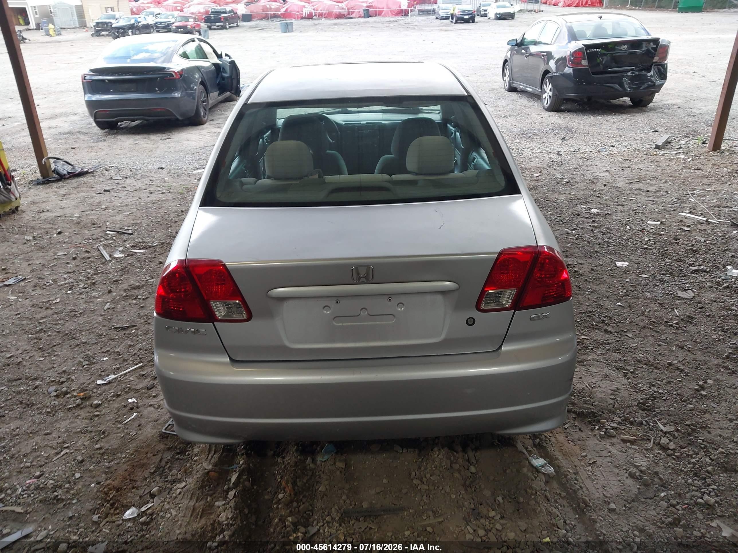 2004 Honda Civic Ex Silver vin: 2HGES26764H606437