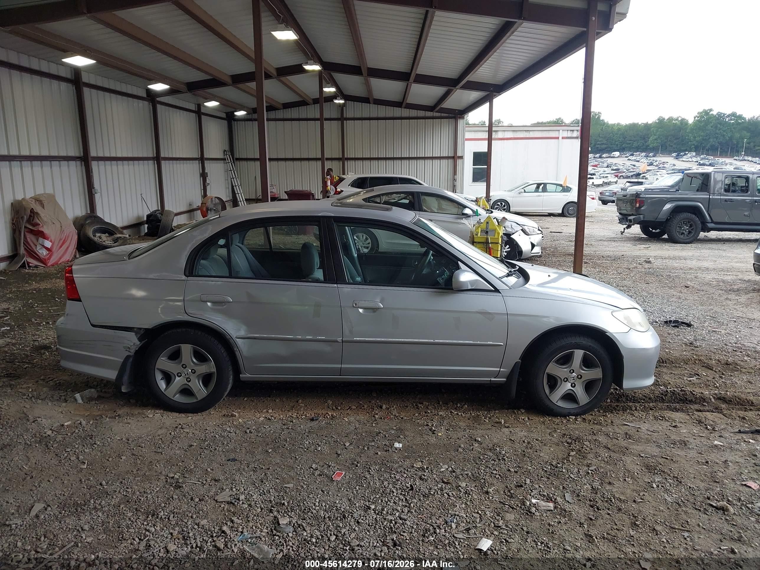 2004 Honda Civic Ex Silver vin: 2HGES26764H606437