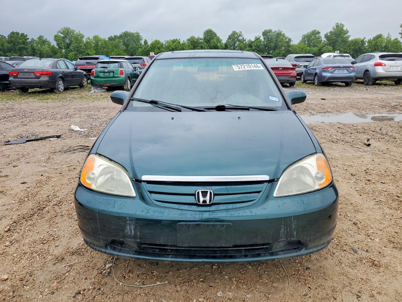 2001 Honda Civic Ex Green vin: 2HGES26771H510893