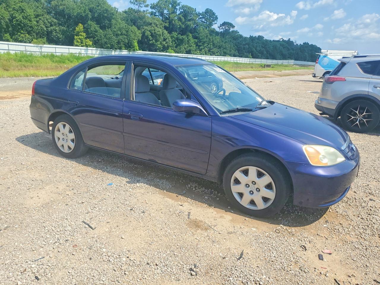 2001 Honda Civic Ex Blue vin: 2HGES26771H594844