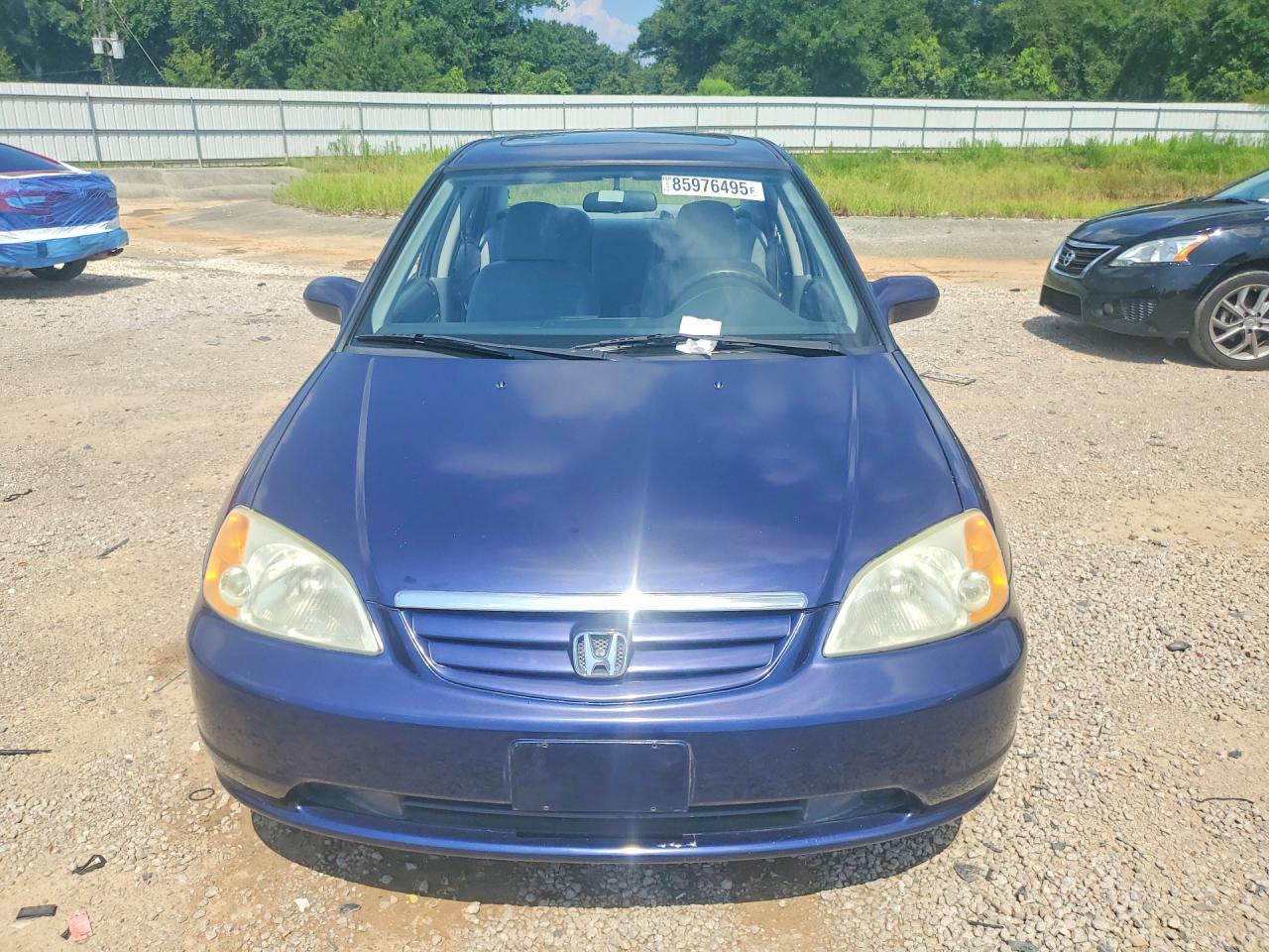 2001 Honda Civic Ex Blue vin: 2HGES26771H594844