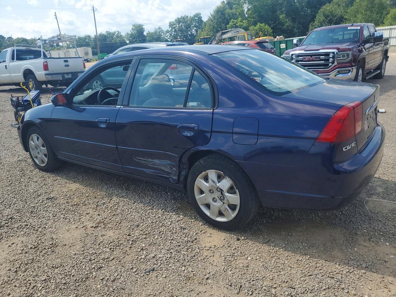 2001 Honda Civic Ex Blue vin: 2HGES26771H594844