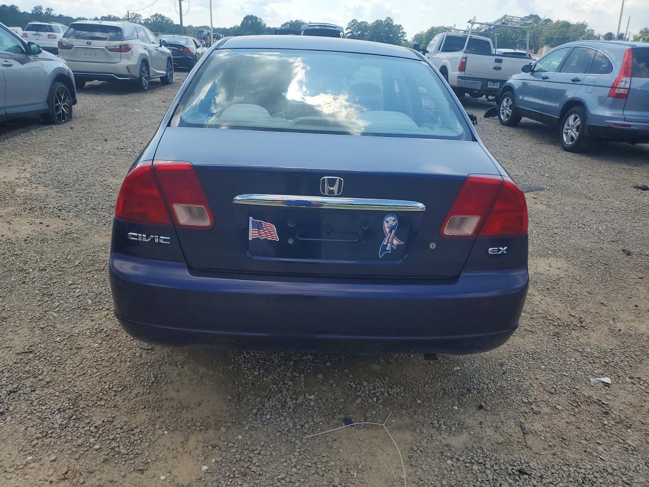 2001 Honda Civic Ex Blue vin: 2HGES26771H594844
