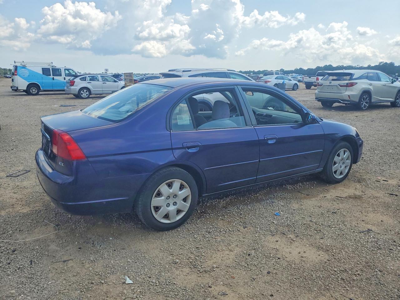 2001 Honda Civic Ex Blue vin: 2HGES26771H594844
