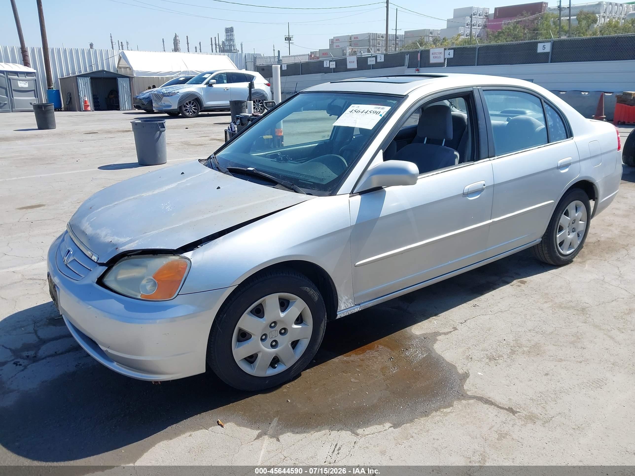 2001 Honda Civic Ex Silver vin: 2HGES26771H598957