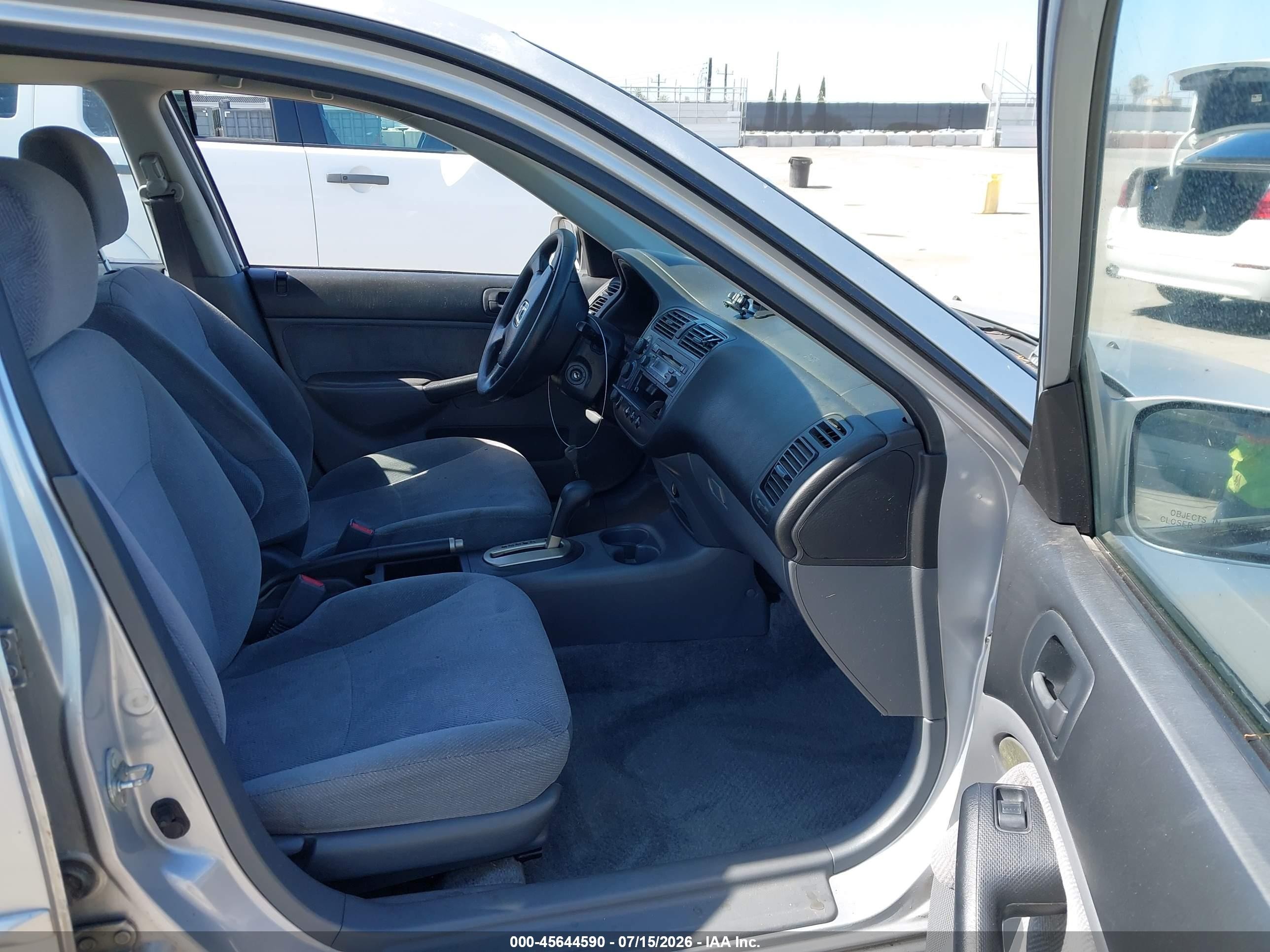 2001 Honda Civic Ex Silver vin: 2HGES26771H598957