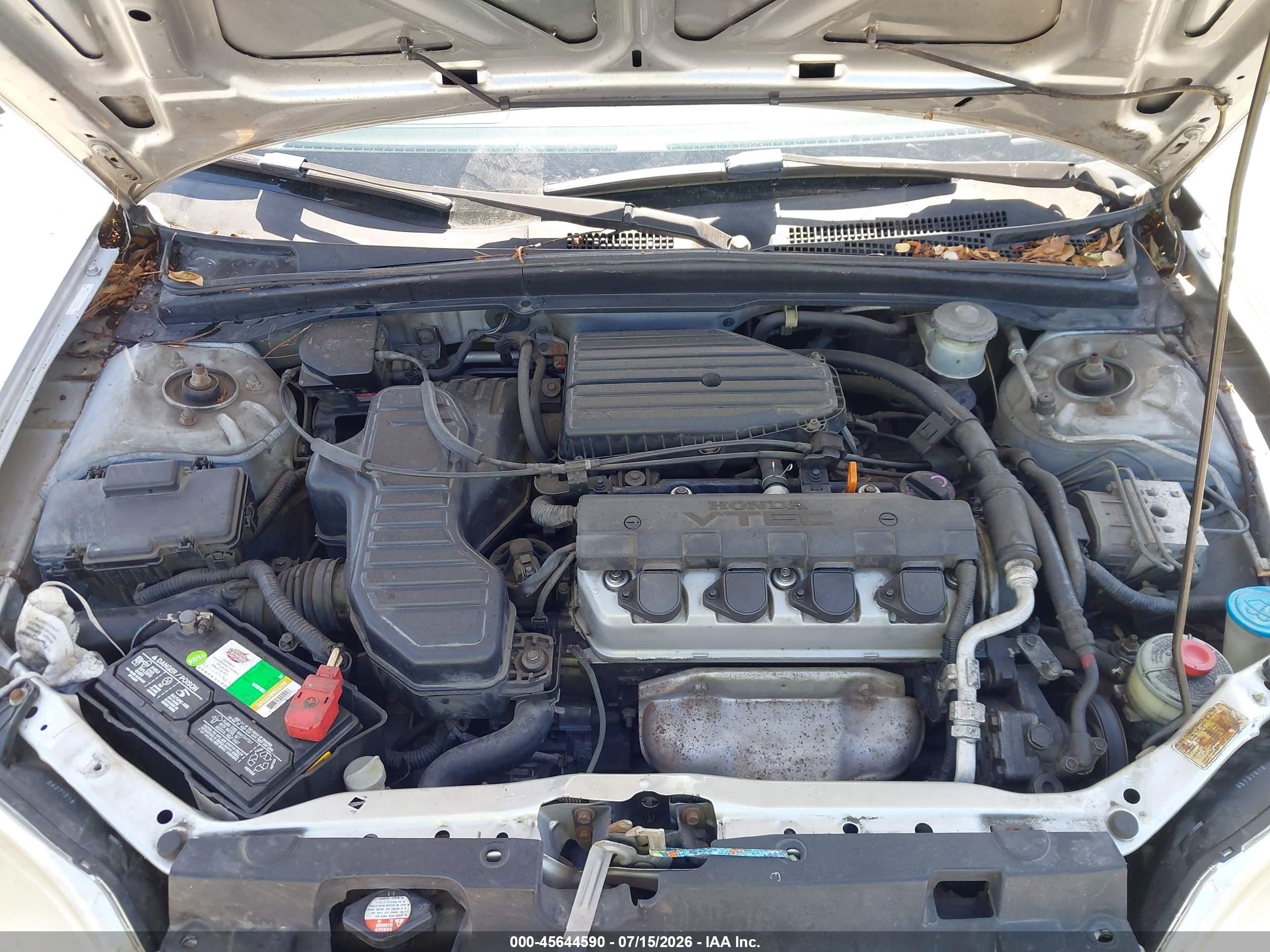 2001 Honda Civic Ex Silver vin: 2HGES26771H598957