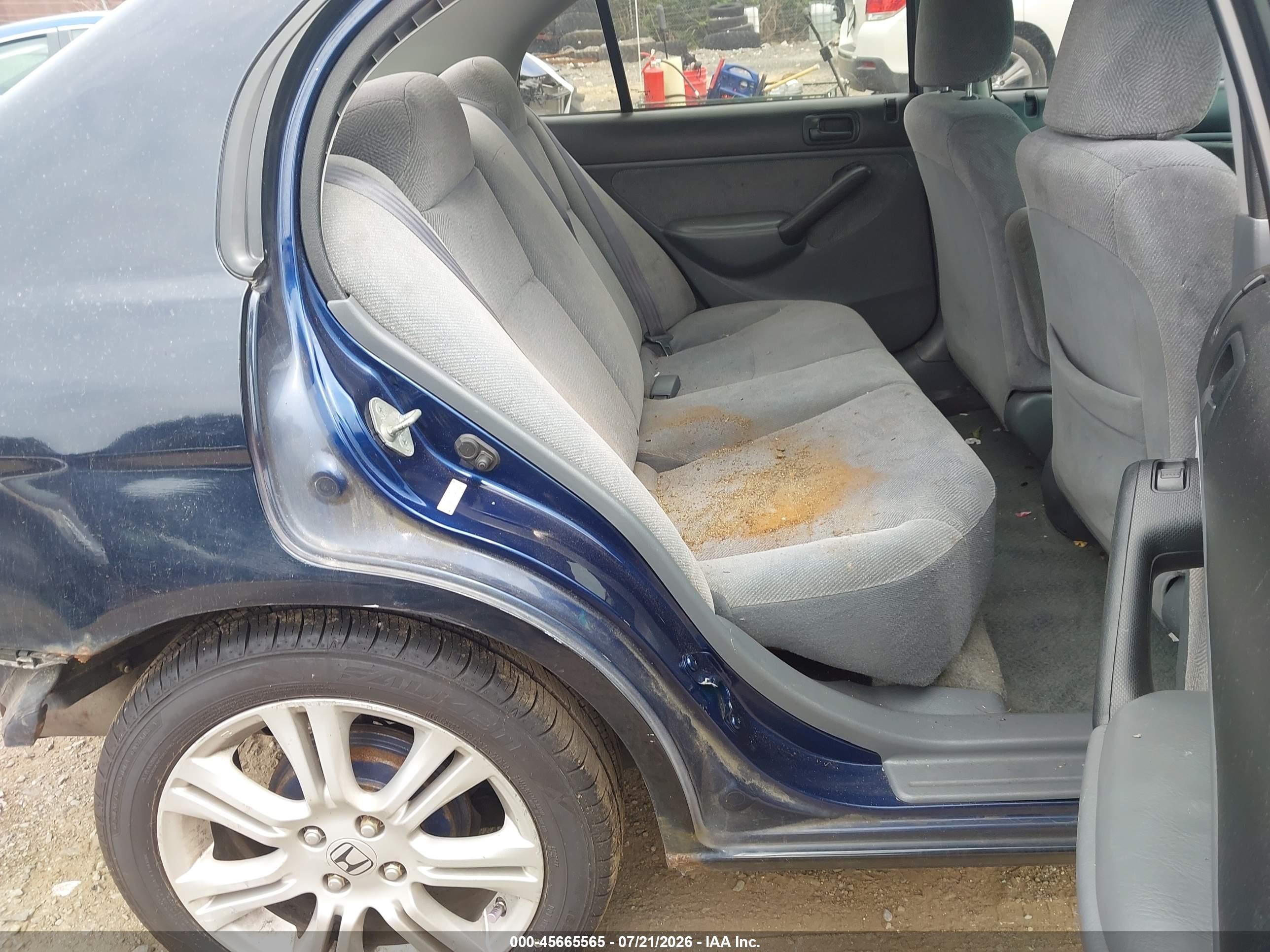 2001 Honda Civic Ex Dark Blue vin: 2HGES26771H608032