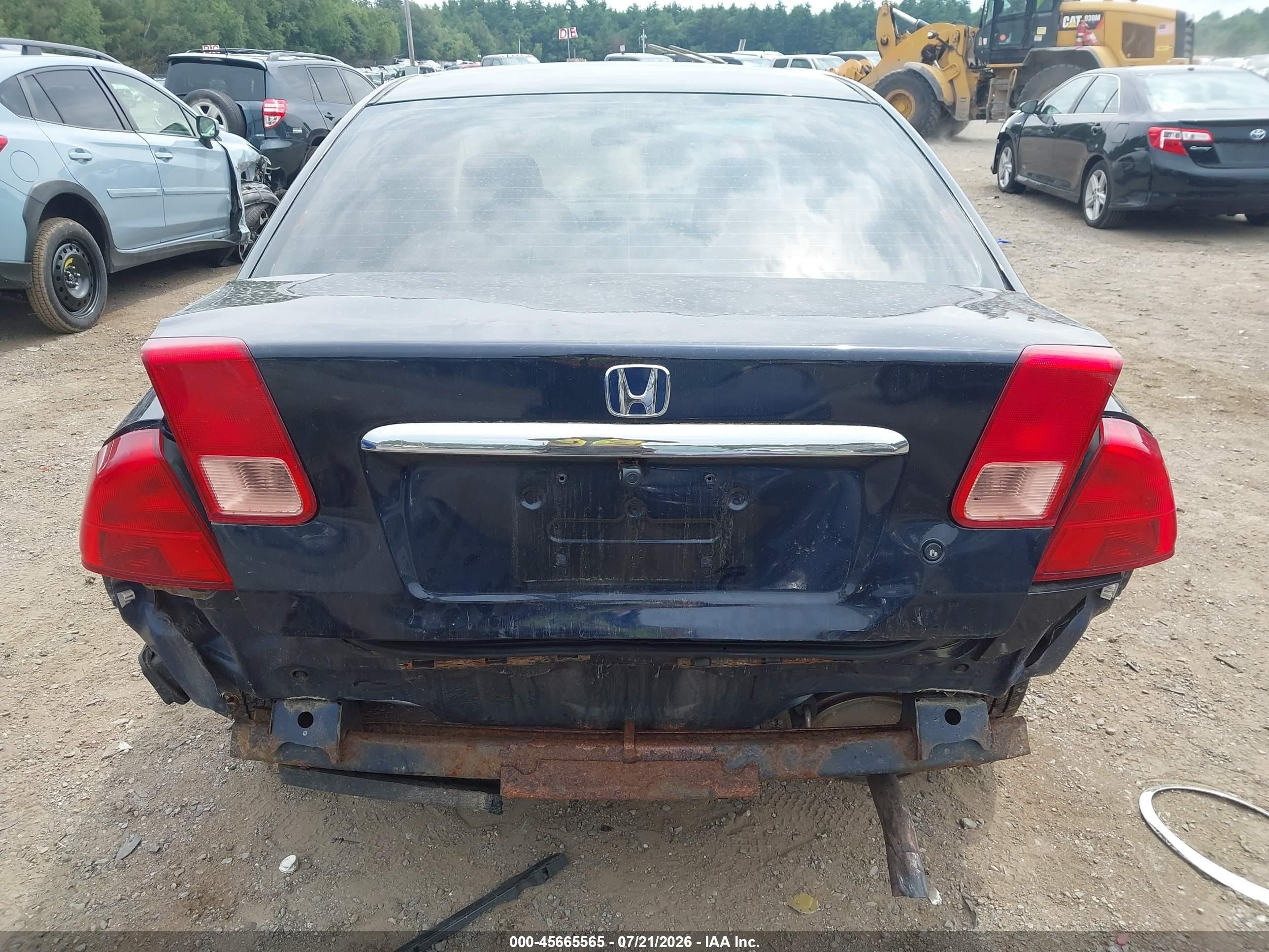2001 Honda Civic Ex Dark Blue vin: 2HGES26771H608032