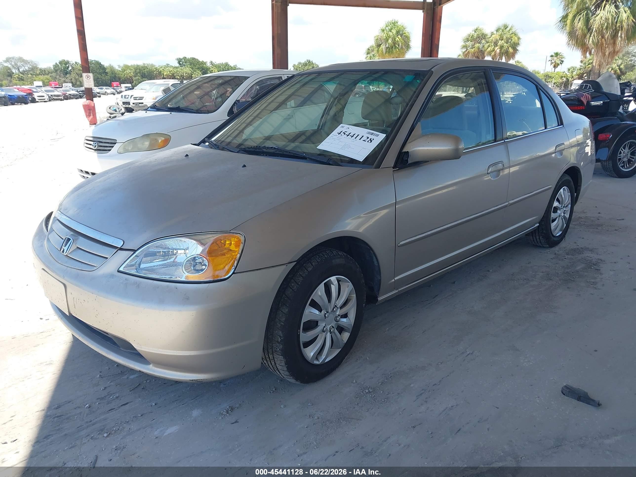 2002 Honda Civic Ex Tan vin: 2HGES26772H509695