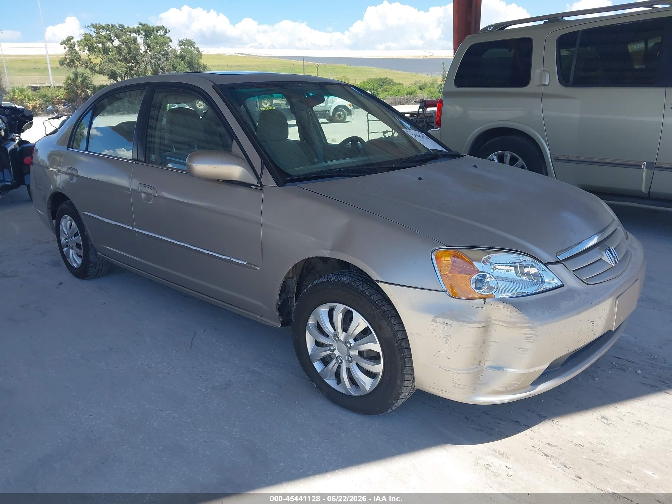 2002 Honda Civic Ex Tan vin: 2HGES26772H509695