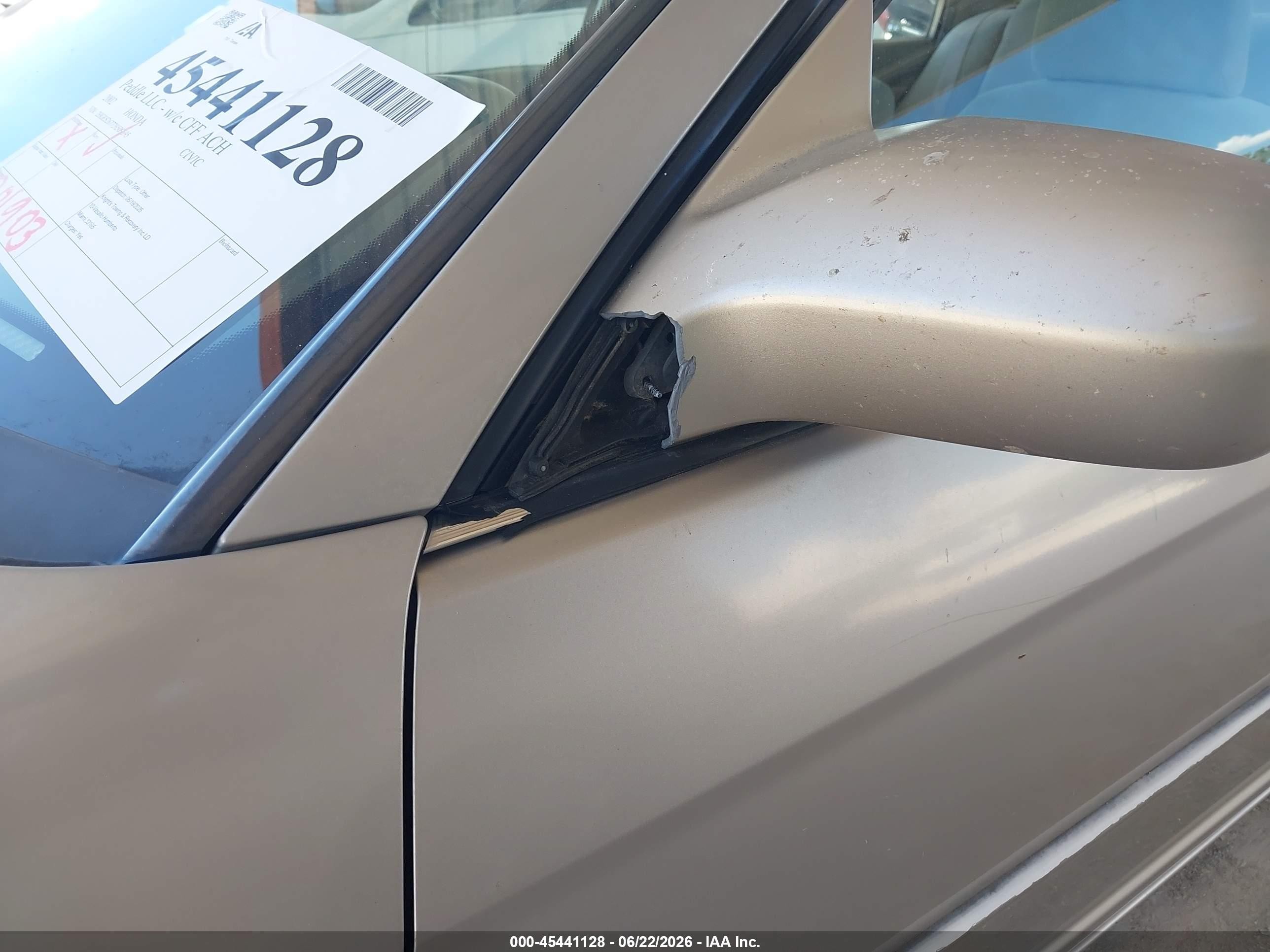 2002 Honda Civic Ex Tan vin: 2HGES26772H509695