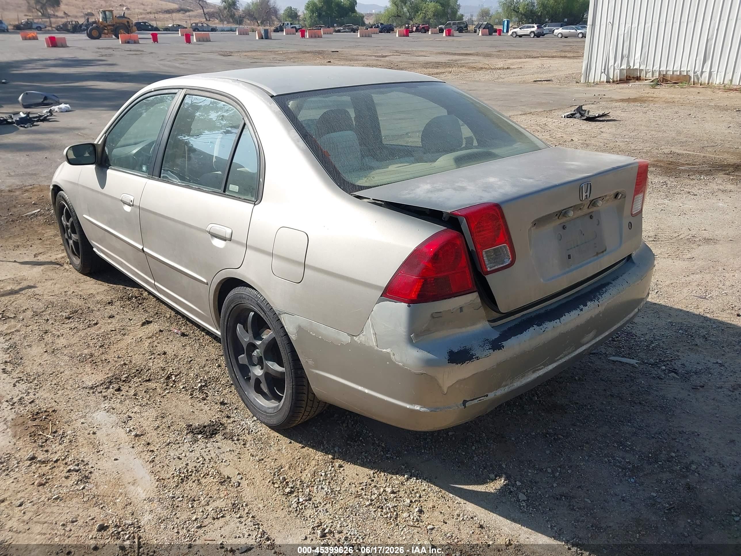 2003 Honda Civic Ex Champagne vin: 2HGES26773H529494