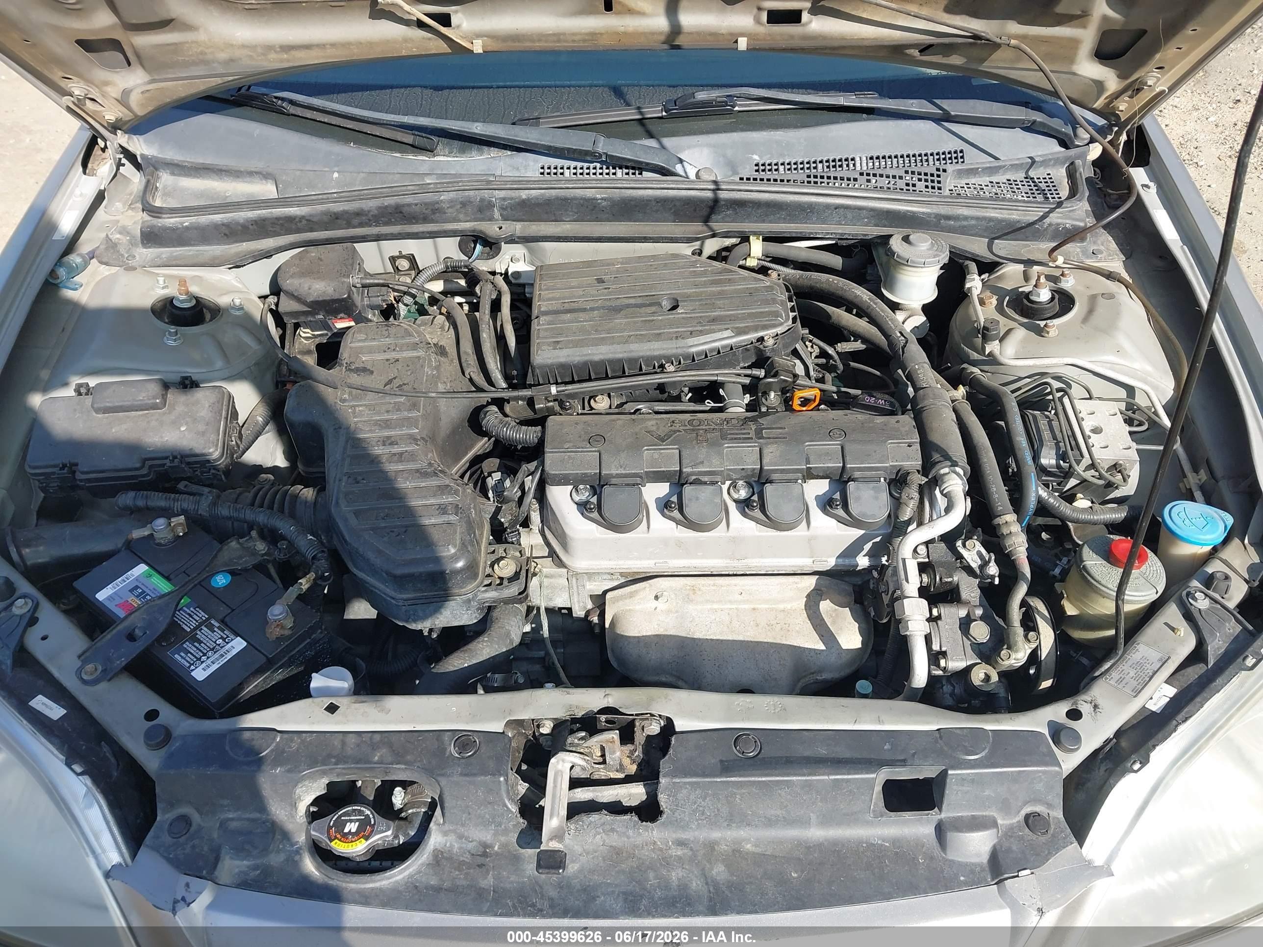 2003 Honda Civic Ex Champagne vin: 2HGES26773H529494