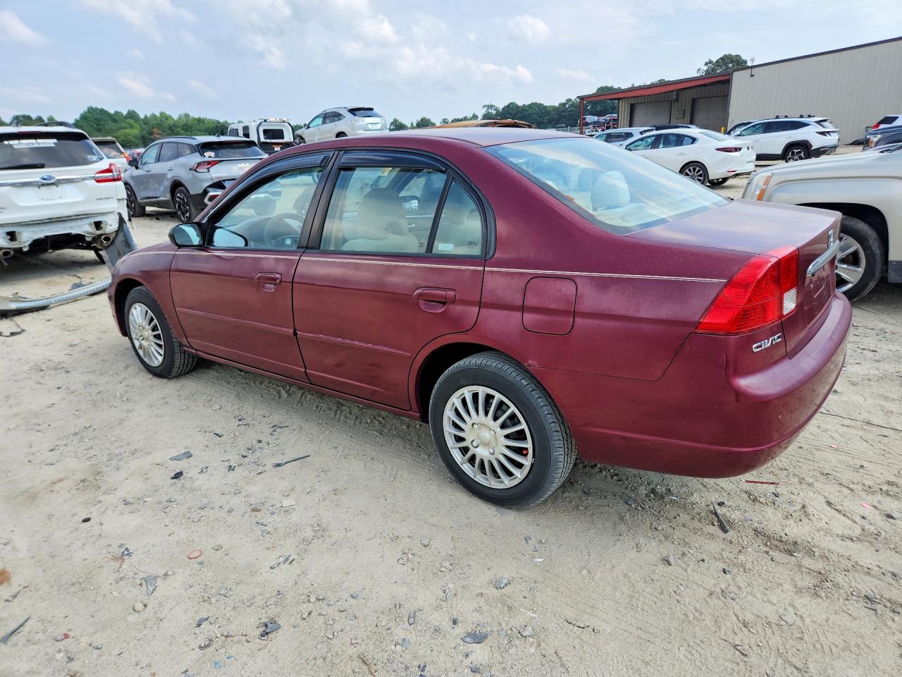 2003 Honda Civic Ex Red vin: 2HGES26773H537918