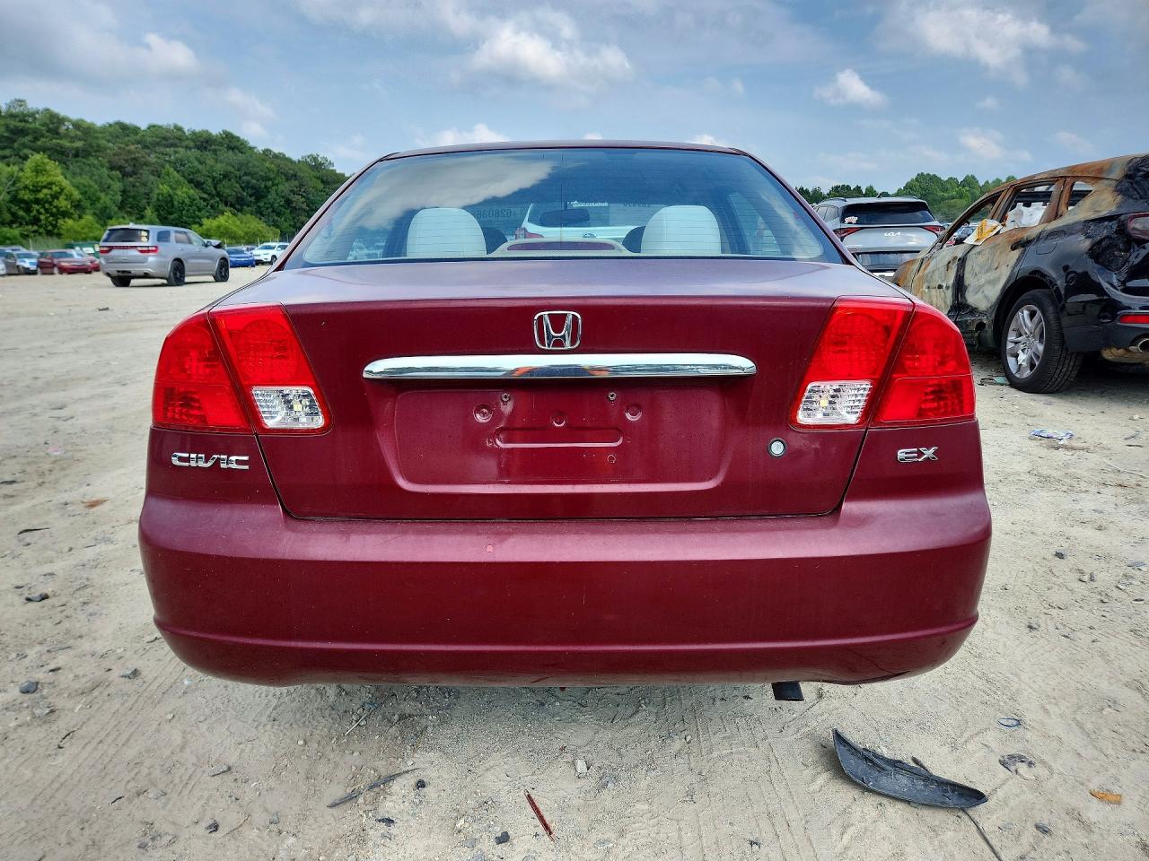 2003 Honda Civic Ex Red vin: 2HGES26773H537918