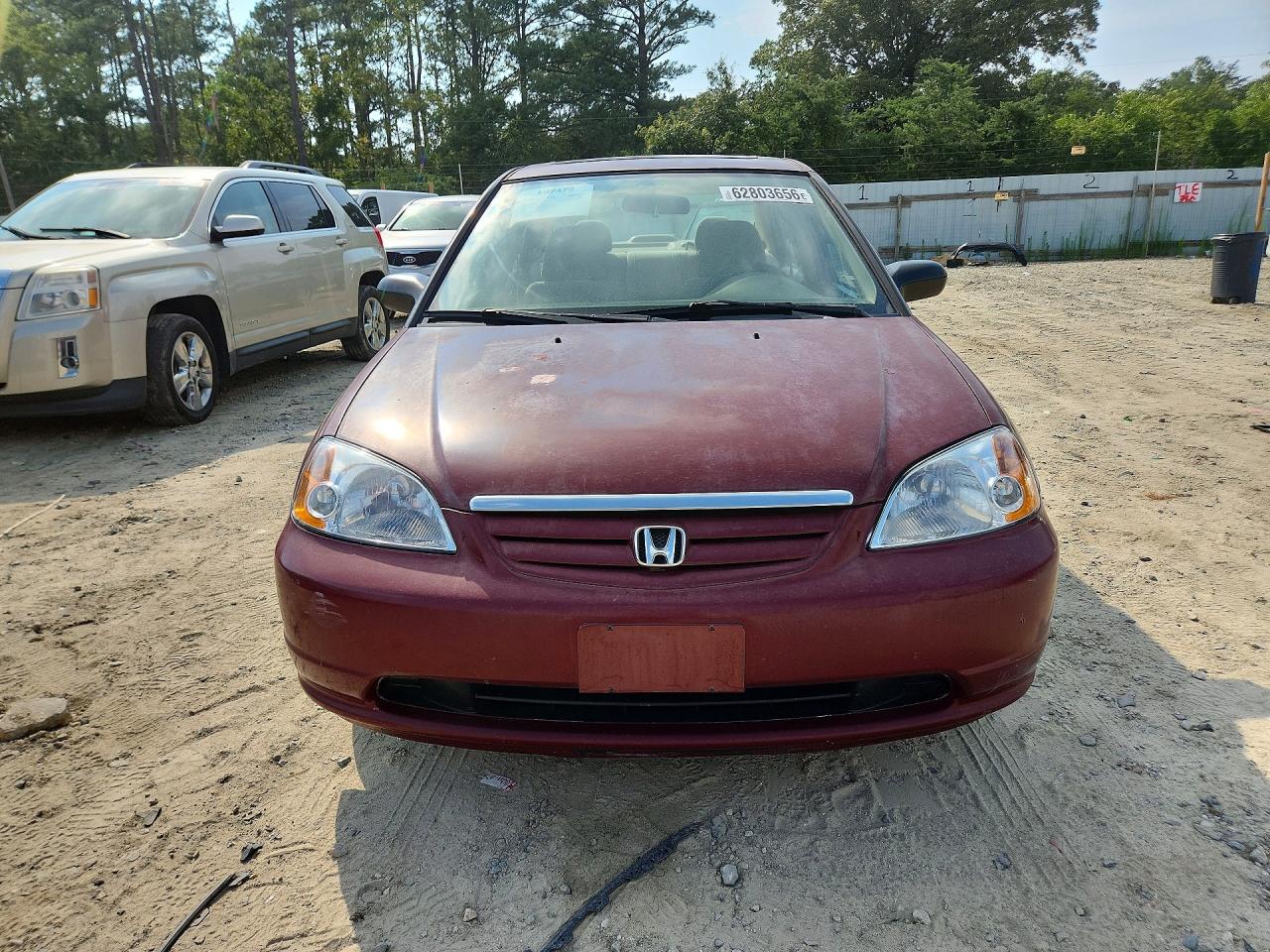 2003 Honda Civic Ex Red vin: 2HGES26773H537918