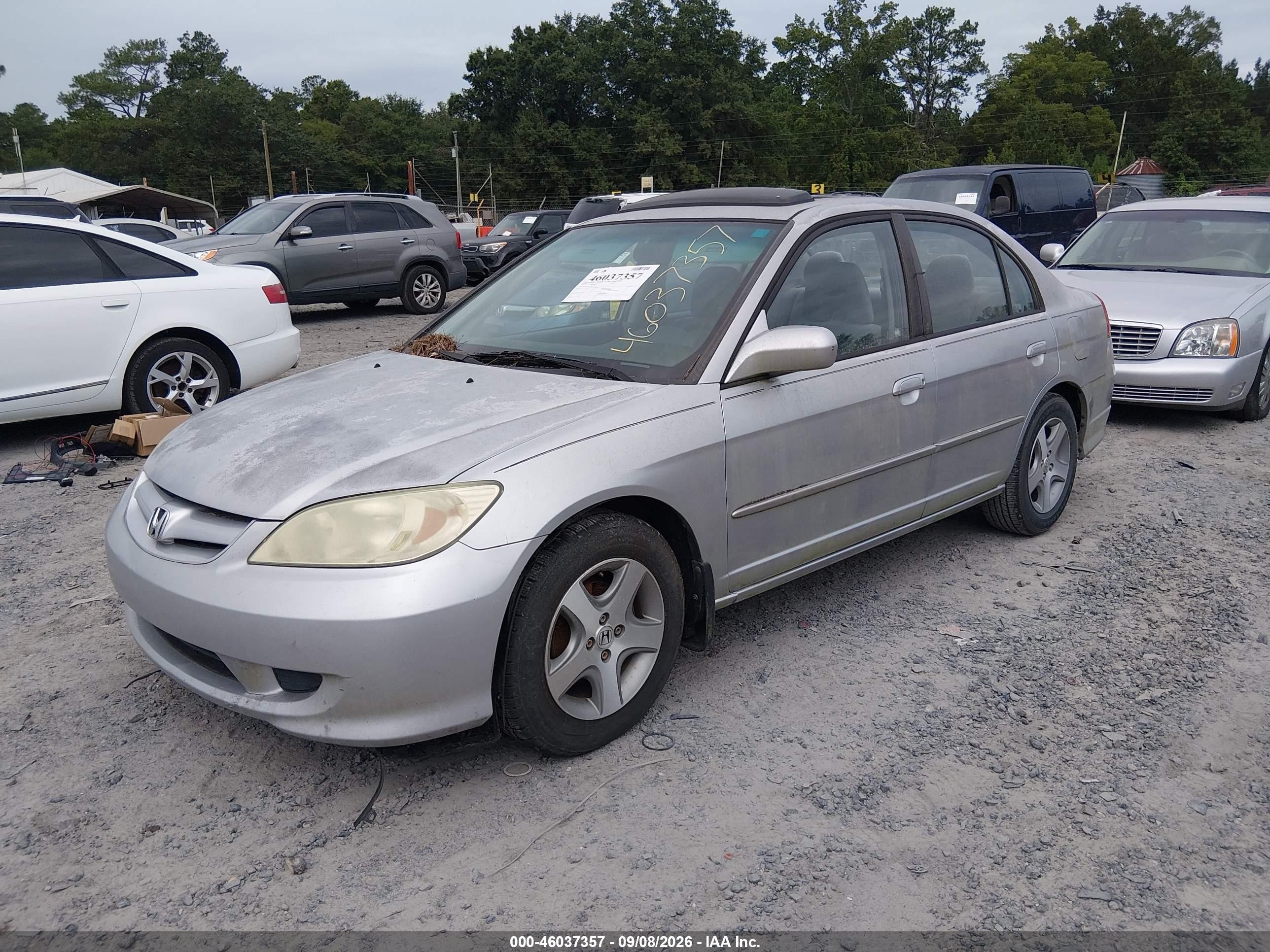 2004 Honda Civic Ex Silver vin: 2HGES26774H516102