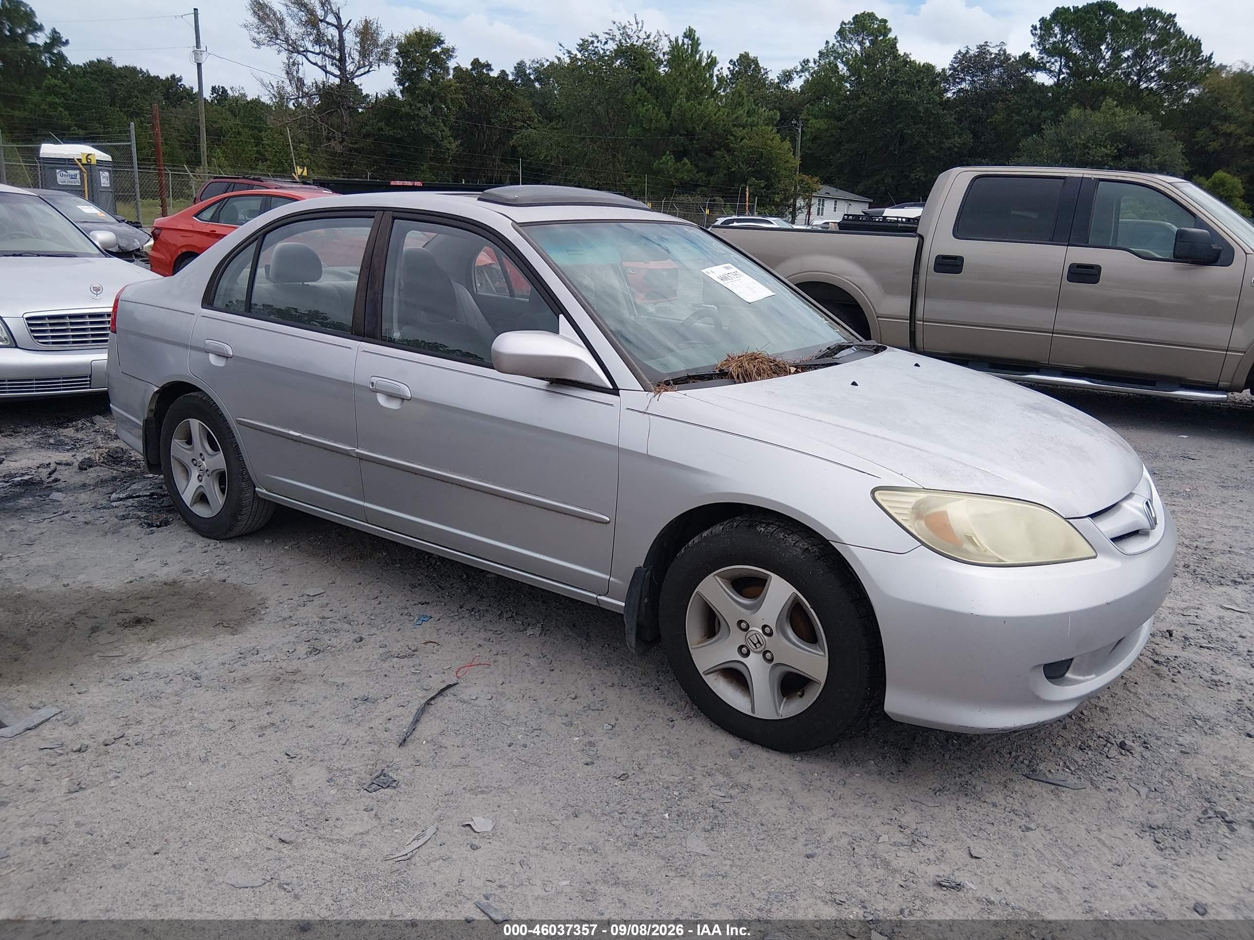 2004 Honda Civic Ex Silver vin: 2HGES26774H516102