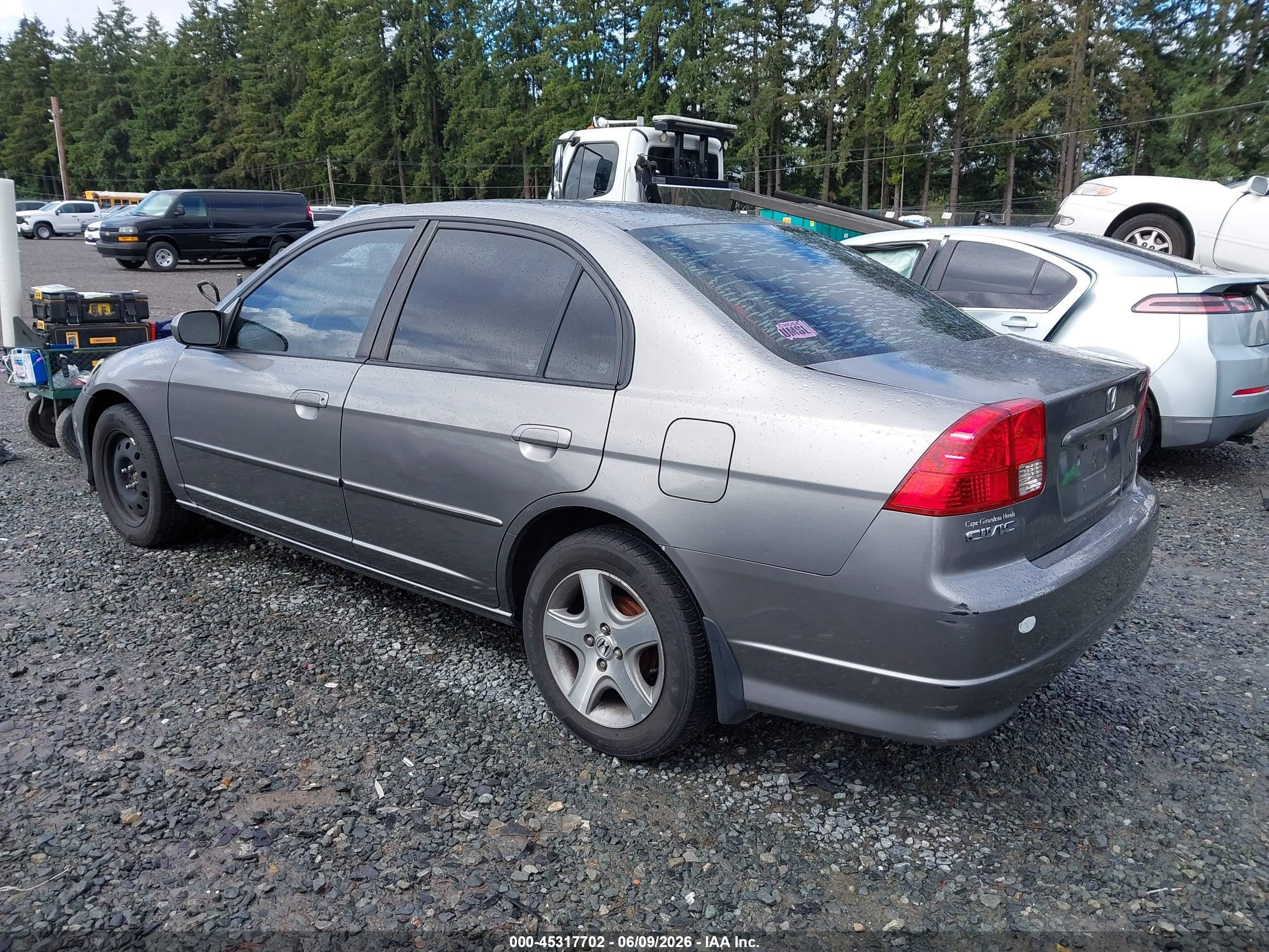 2004 Honda Civic Ex Gray vin: 2HGES26774H591348