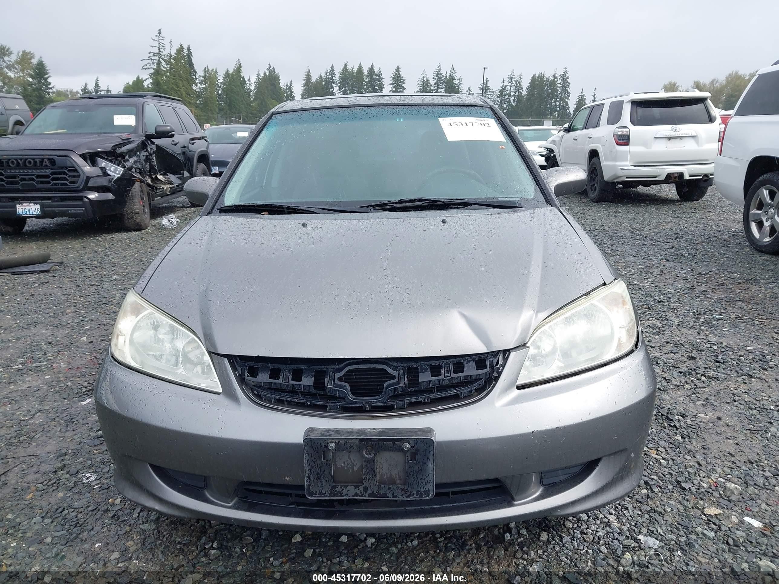 2004 Honda Civic Ex Gray vin: 2HGES26774H591348