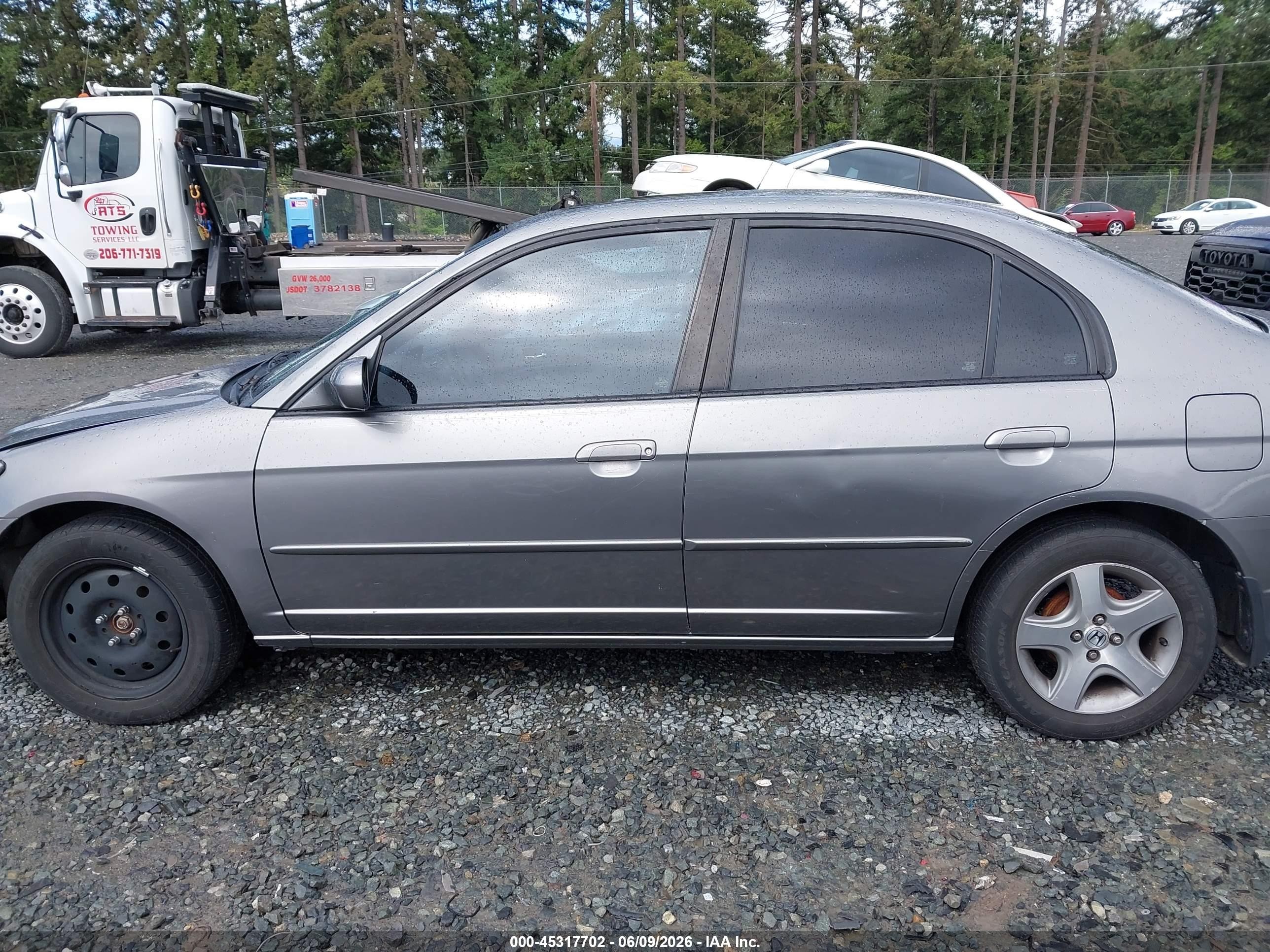 2004 Honda Civic Ex Gray vin: 2HGES26774H591348