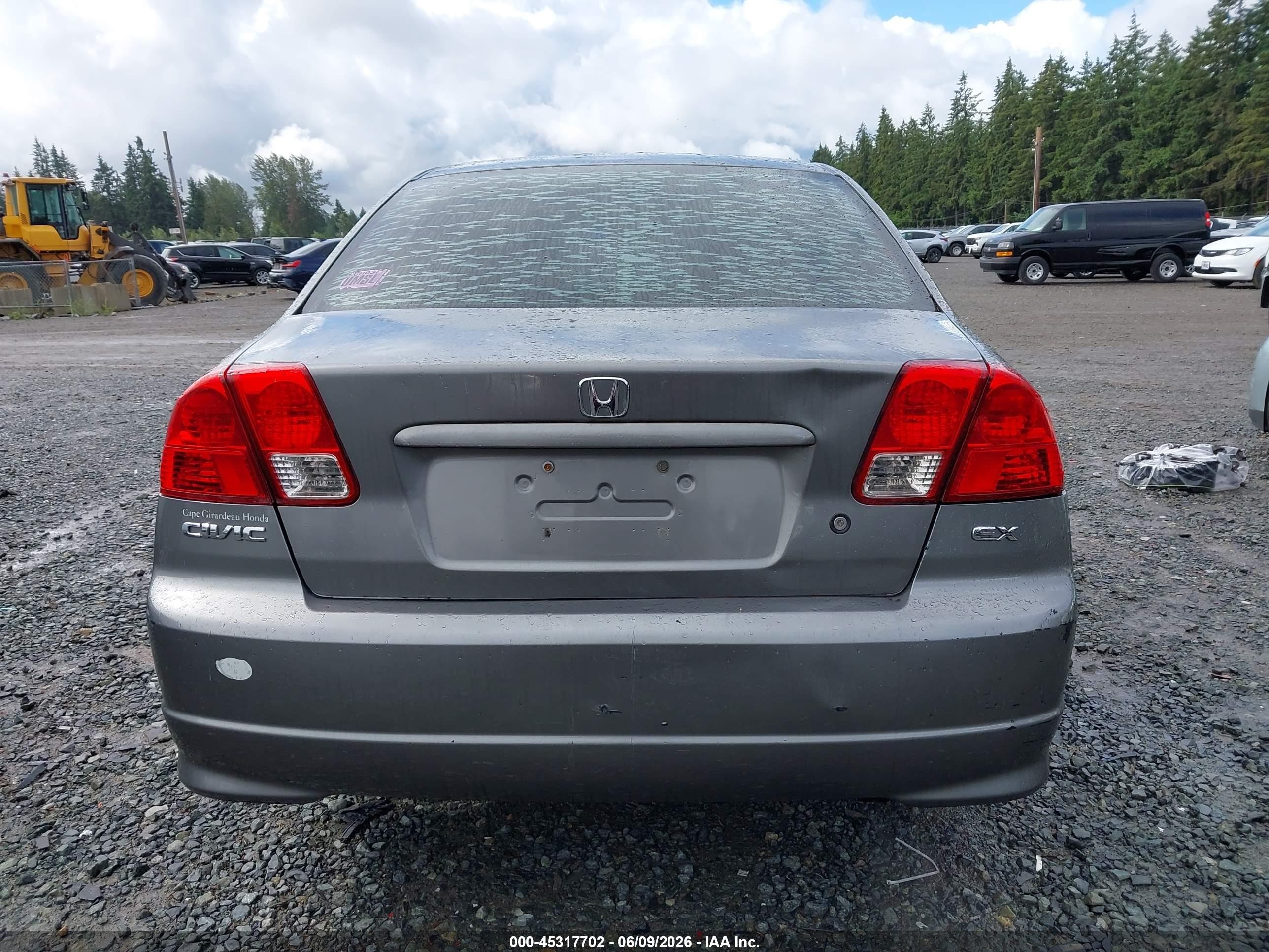 2004 Honda Civic Ex Gray vin: 2HGES26774H591348