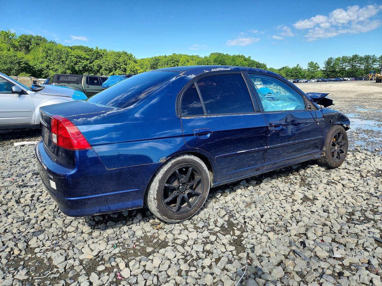 2005 Honda Civic Ex Blue vin: 2HGES26775H520006