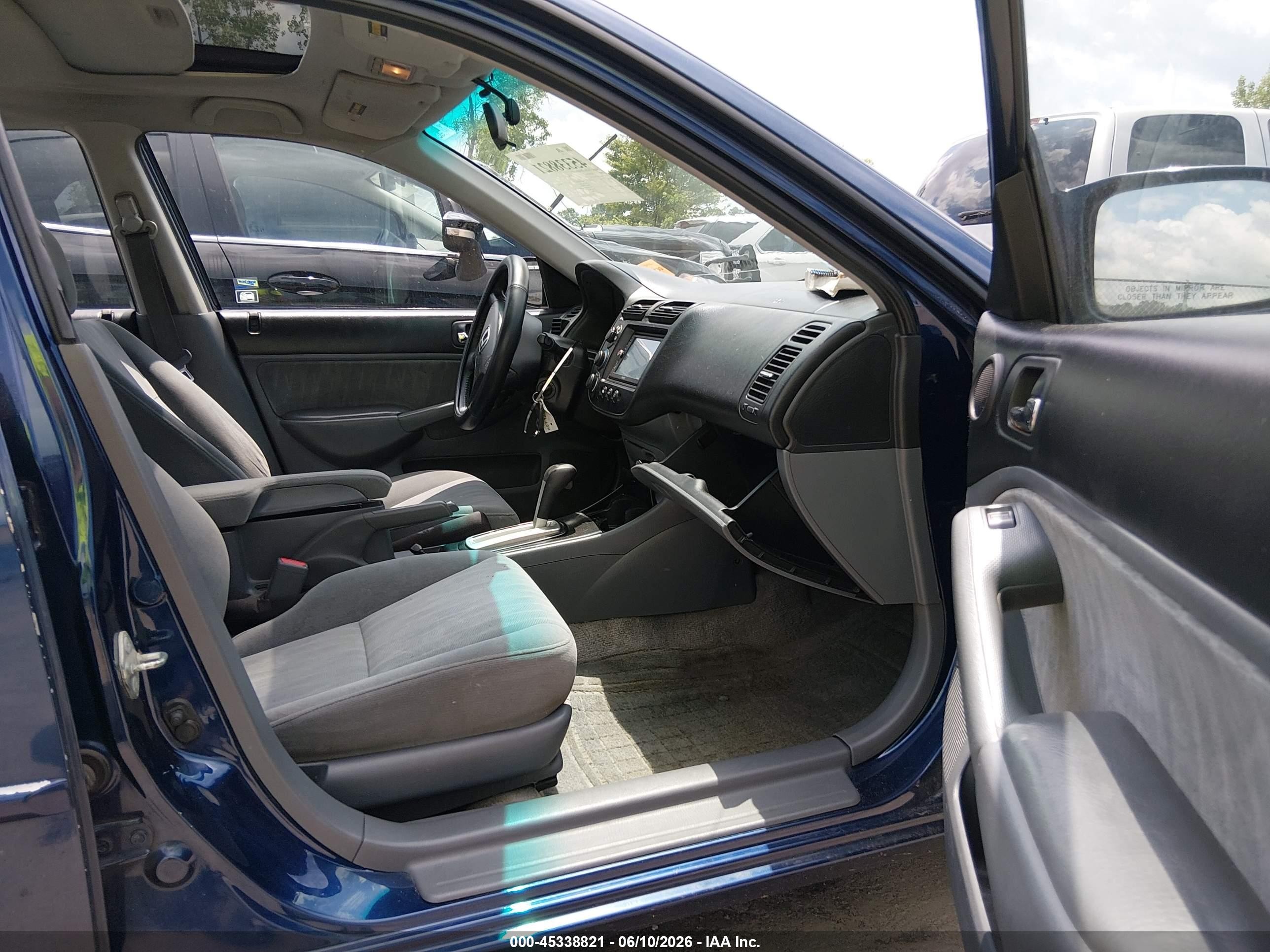 2005 Honda Civic Ex Синий vin: 2HGES26775H538392