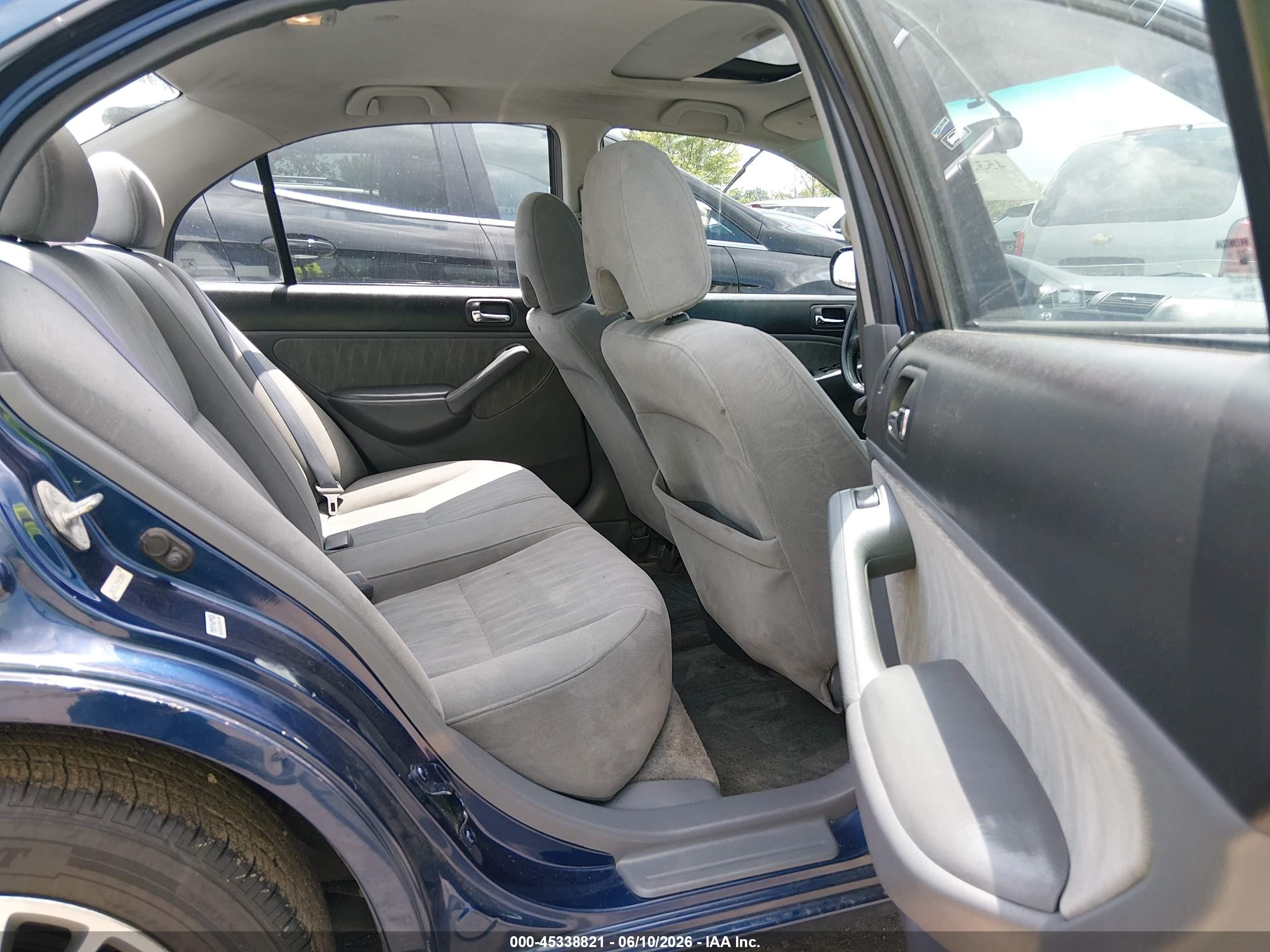 2005 Honda Civic Ex Синий vin: 2HGES26775H538392