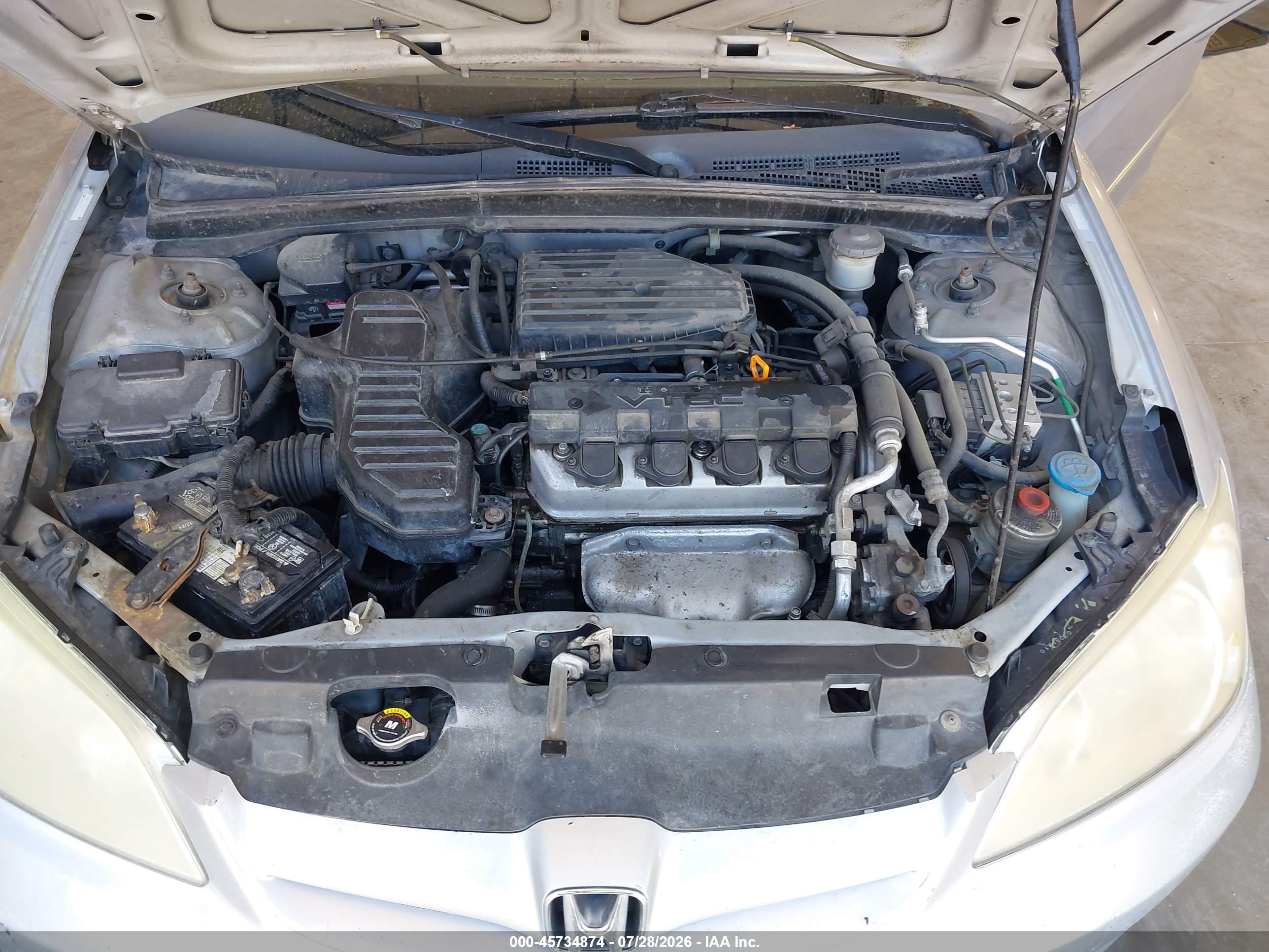 2005 Honda Civic Ex Silver vin: 2HGES26775H547223