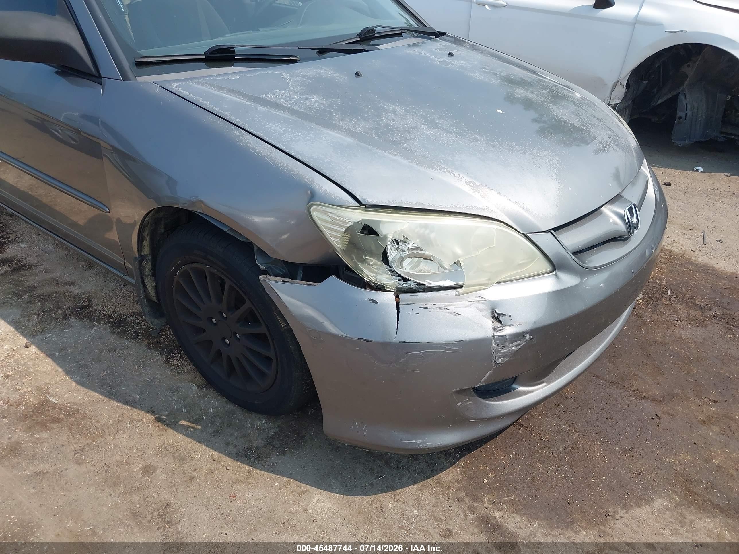 2005 Honda Civic Ex Серый vin: 2HGES26775H563356