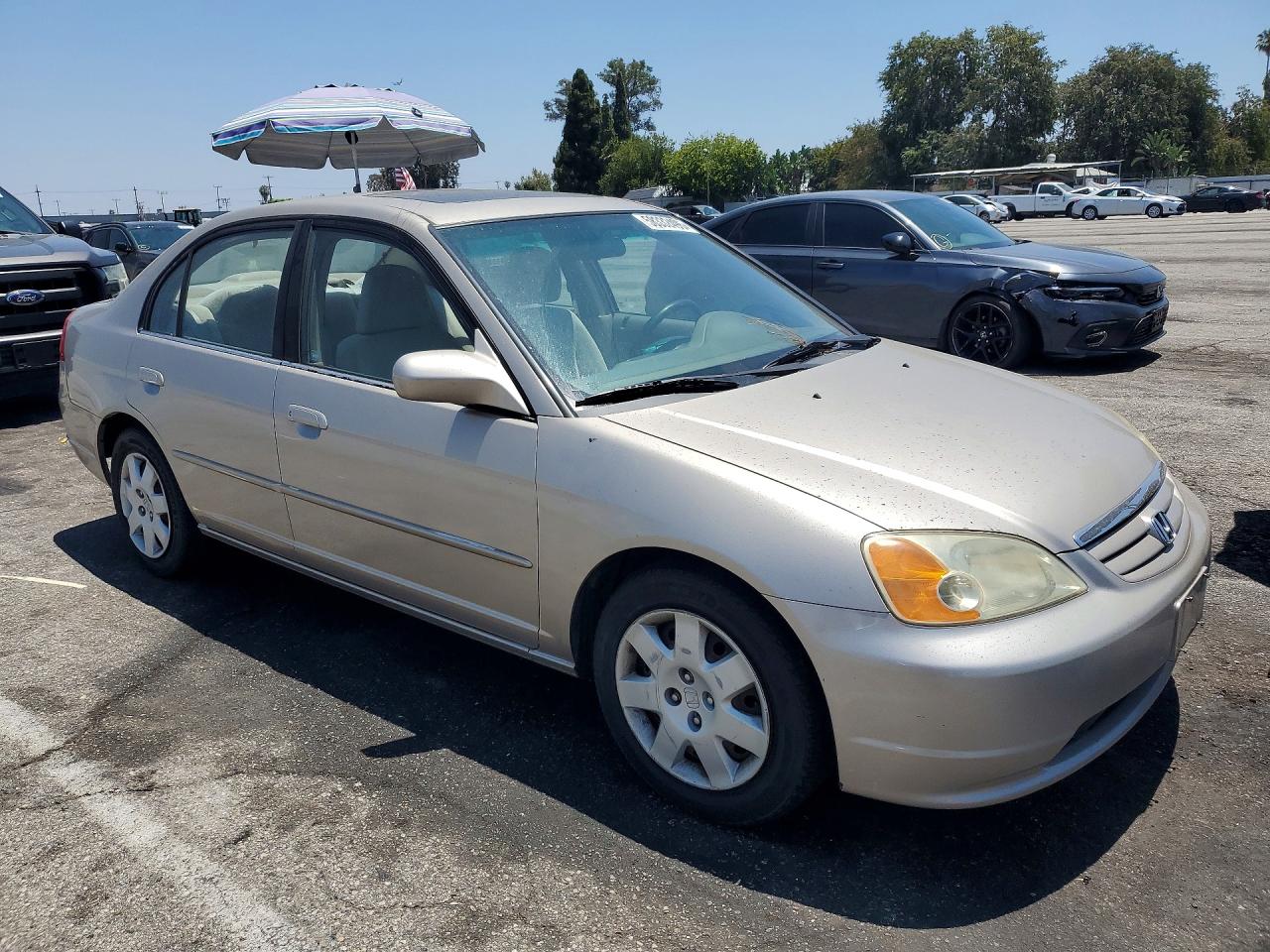 2001 Honda Civic Ex Tan vin: 2HGES26781H543787