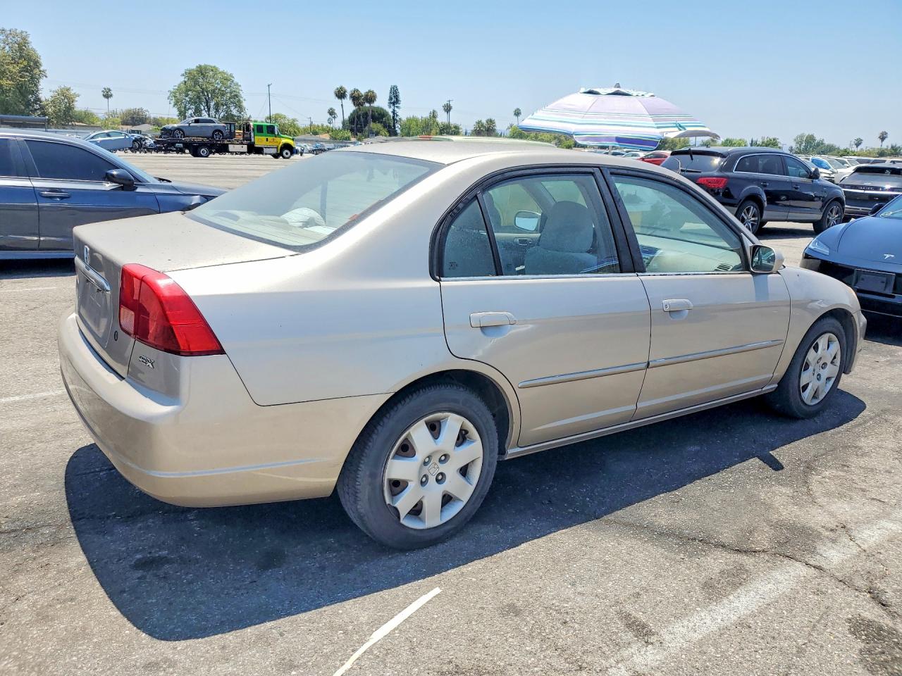 2001 Honda Civic Ex Tan vin: 2HGES26781H543787