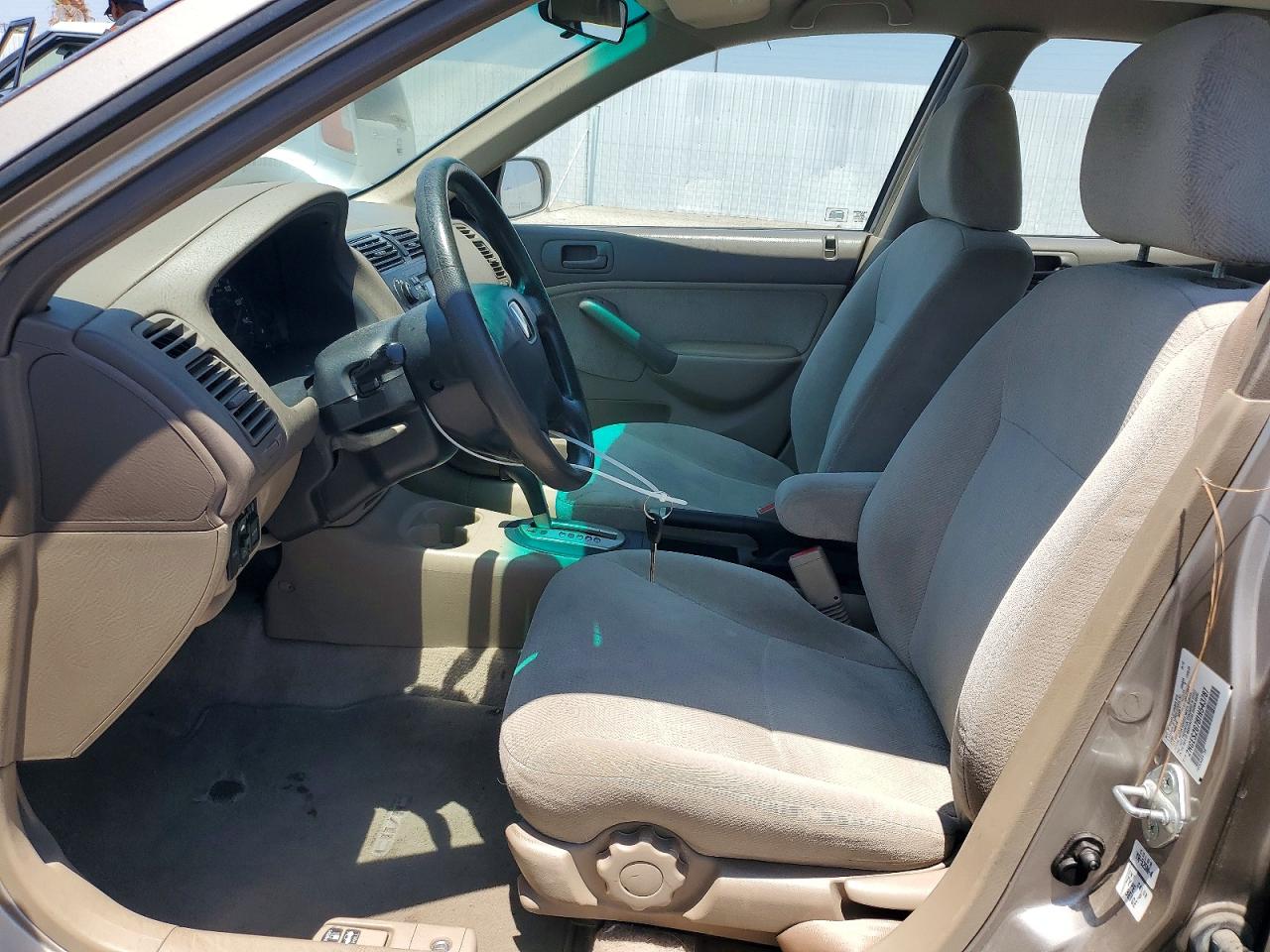 2001 Honda Civic Ex Tan vin: 2HGES26781H543787