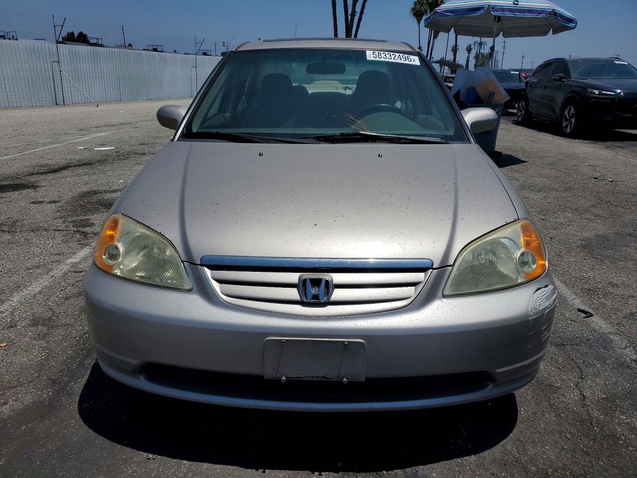 2001 Honda Civic Ex Tan vin: 2HGES26781H543787