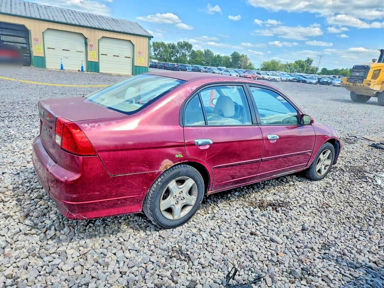 2004 Honda Civic Ex Burgundy vin: 2HGES26784H508980