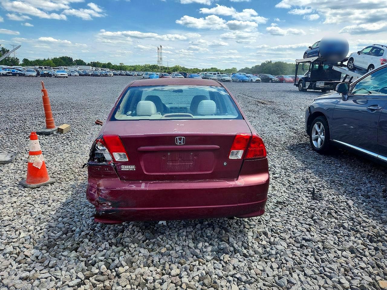 2004 Honda Civic Ex Burgundy vin: 2HGES26784H508980