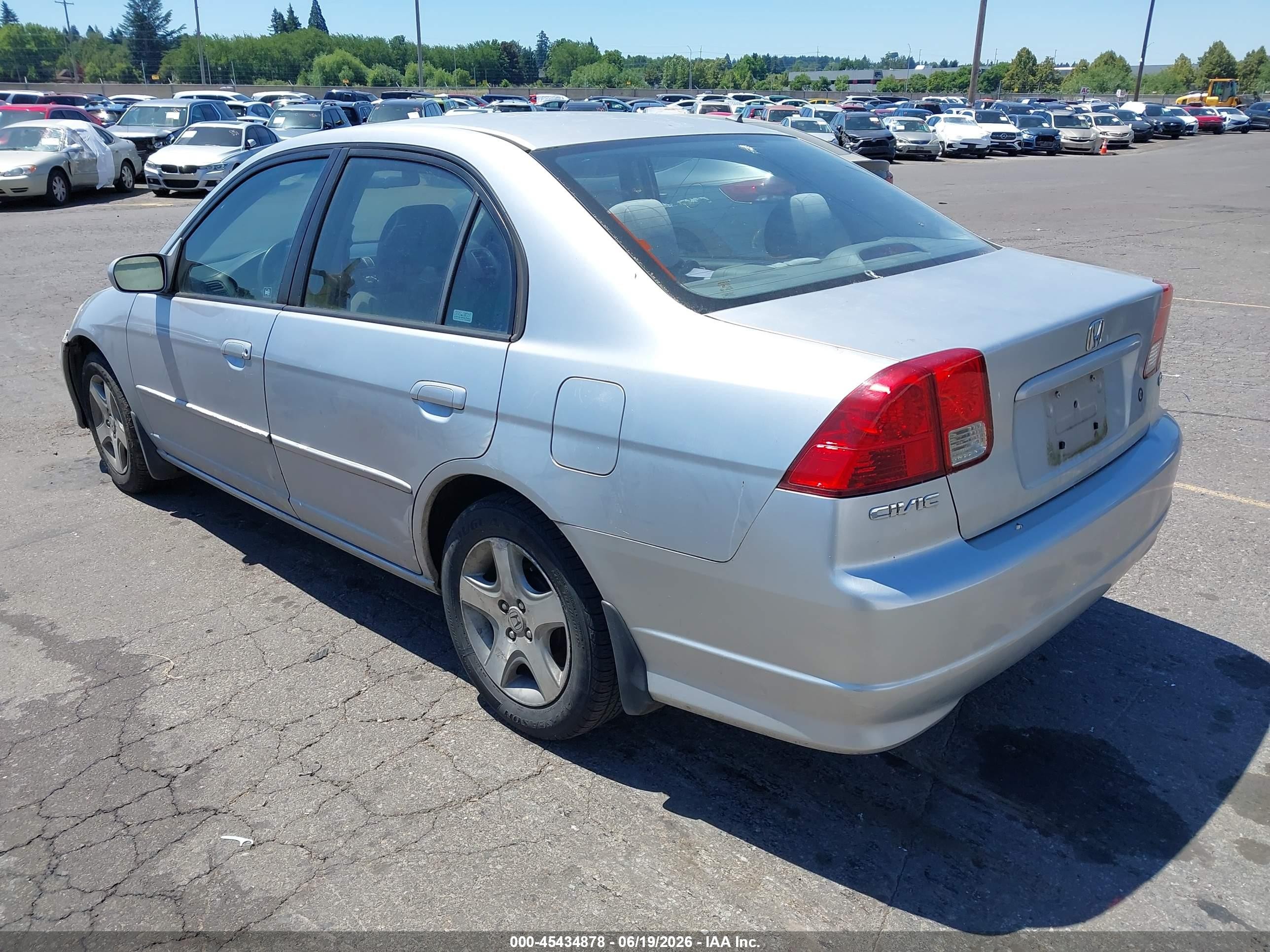 2004 Honda Civic Ex Silver vin: 2HGES26784H527769