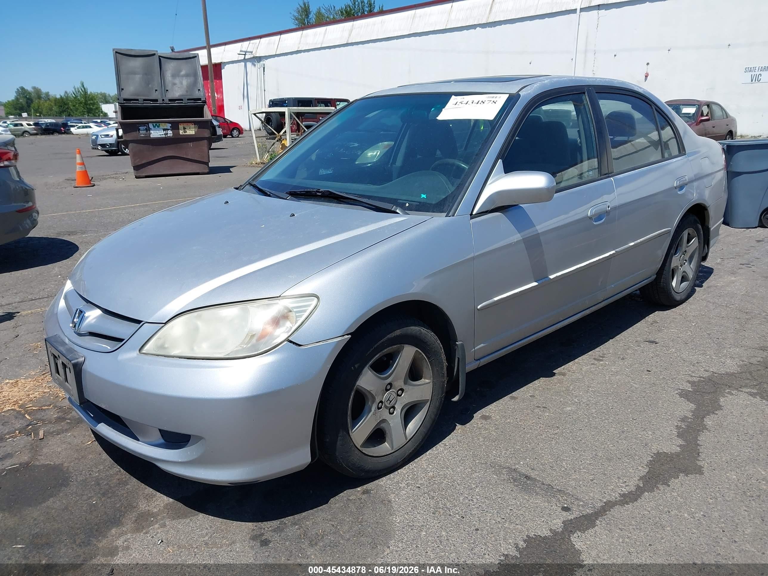 2004 Honda Civic Ex Silver vin: 2HGES26784H527769